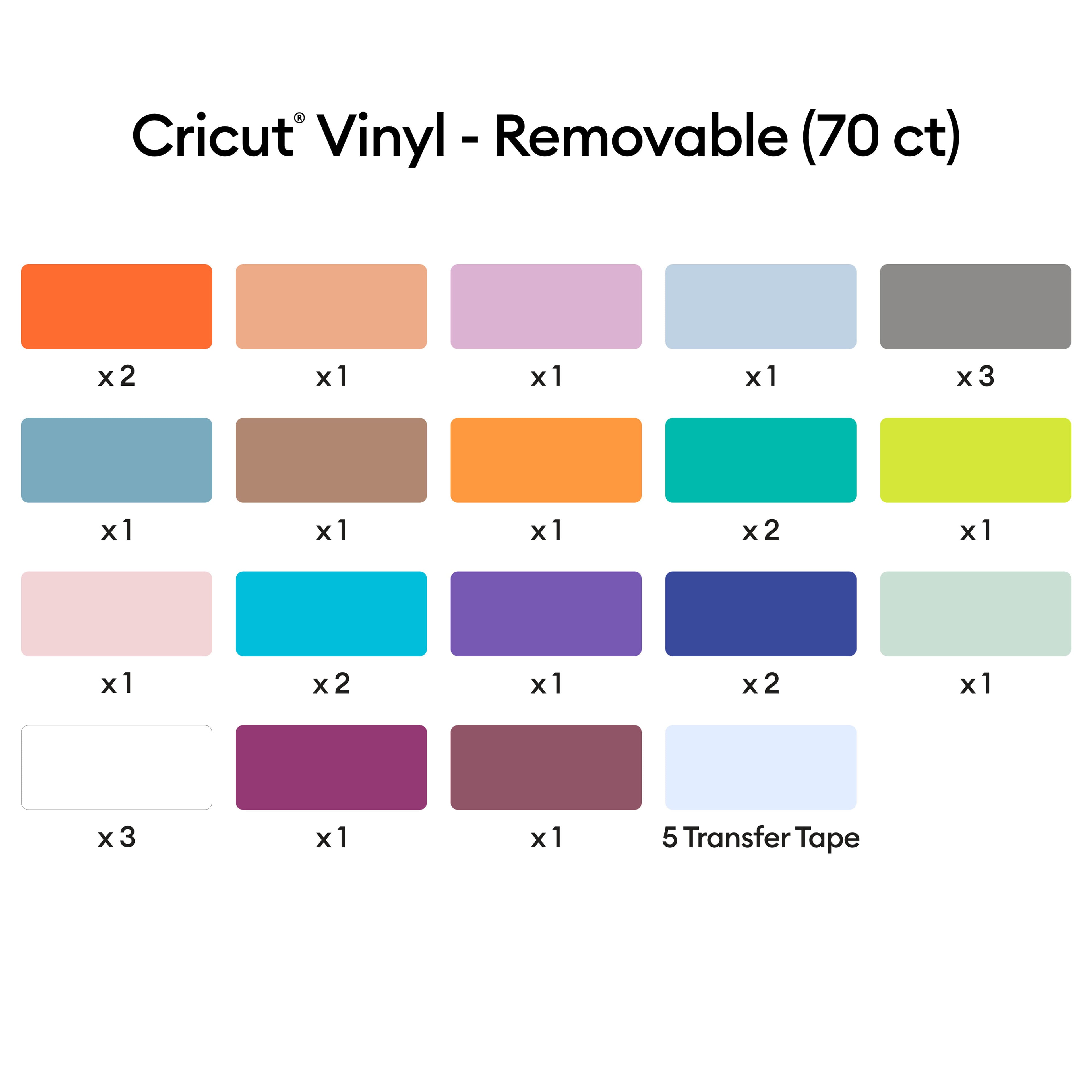 Cricut&#xAE; Removable Vinyl, Ultimate Sampler