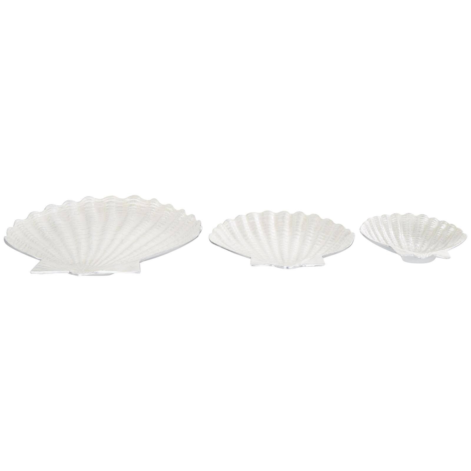 White Shell Metal Bowl Set