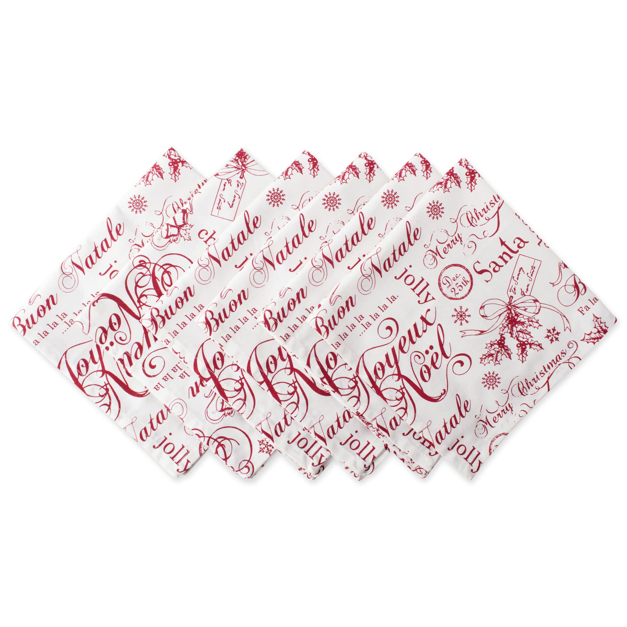 DII® Vintage Christmas Print Napkins, 6ct.