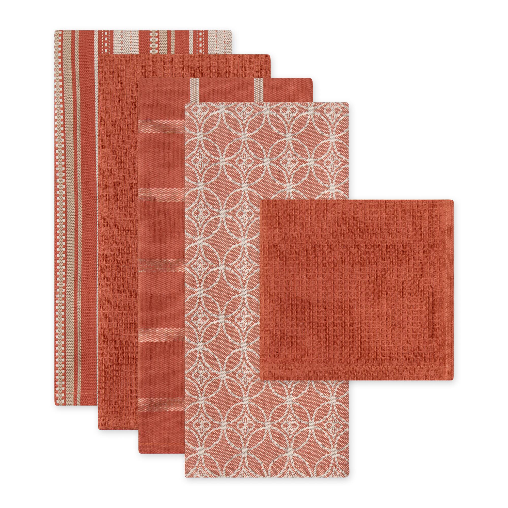 DII® Assorted Spice Dishtowel & Dishcloth (Set of 5)