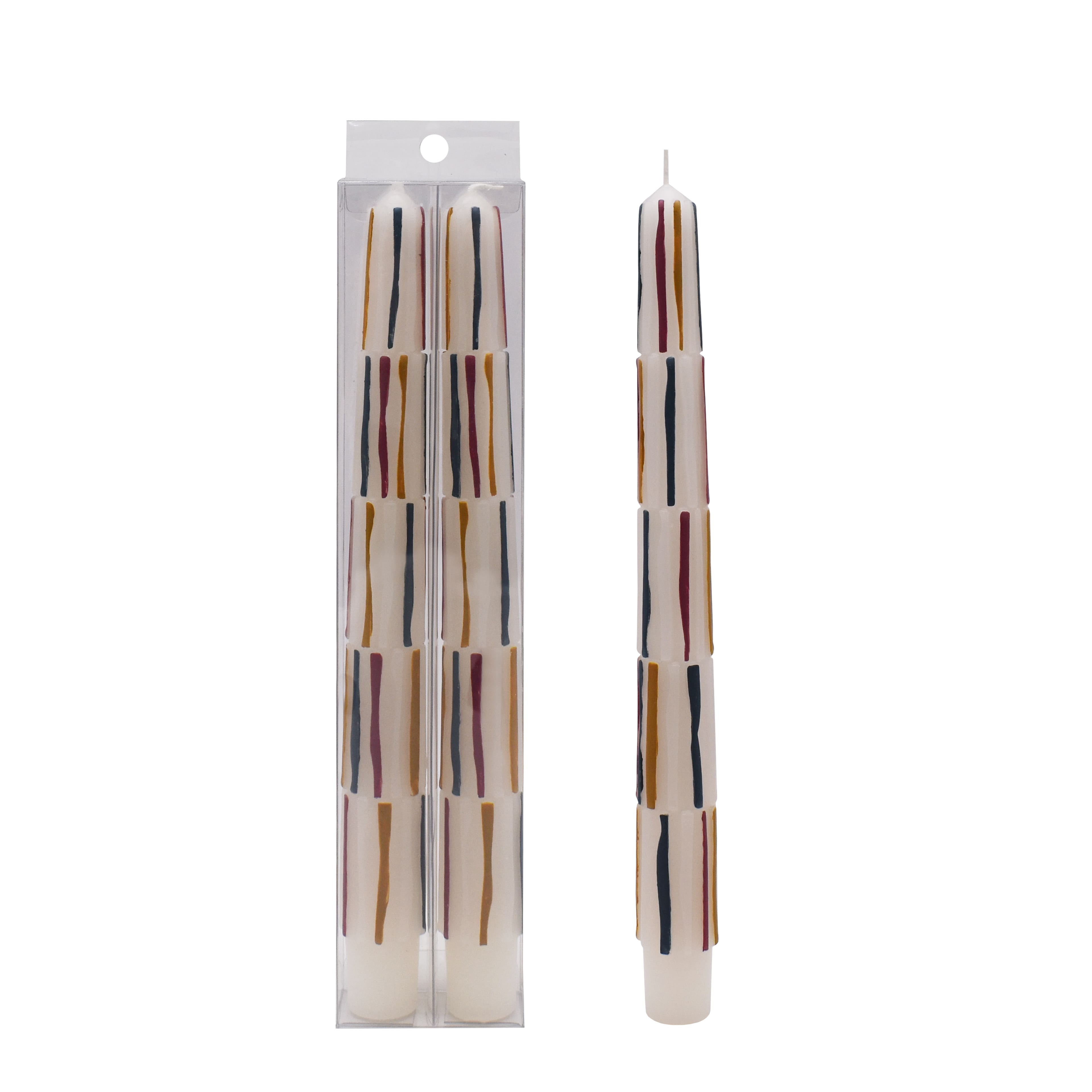 10" Boho Stripes Taper Candles, 2ct. by Ashland®