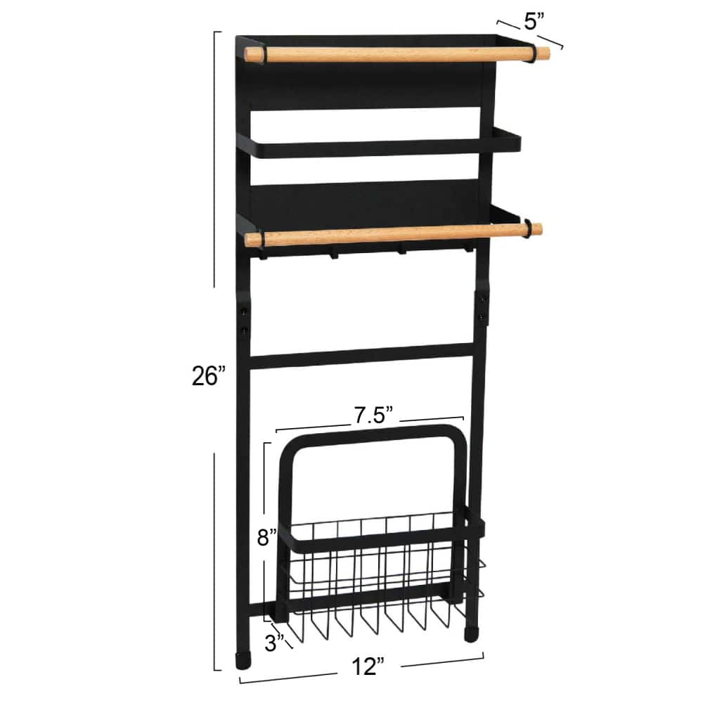 Household Essentials 26&#x22; Metal Magnetic Organizer Rack