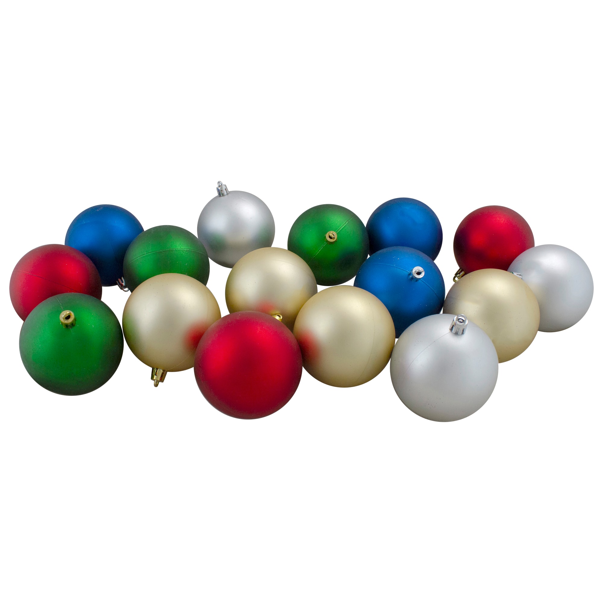 60ct Multicolor Shiny & Matte Shatterproof Ball Ornaments