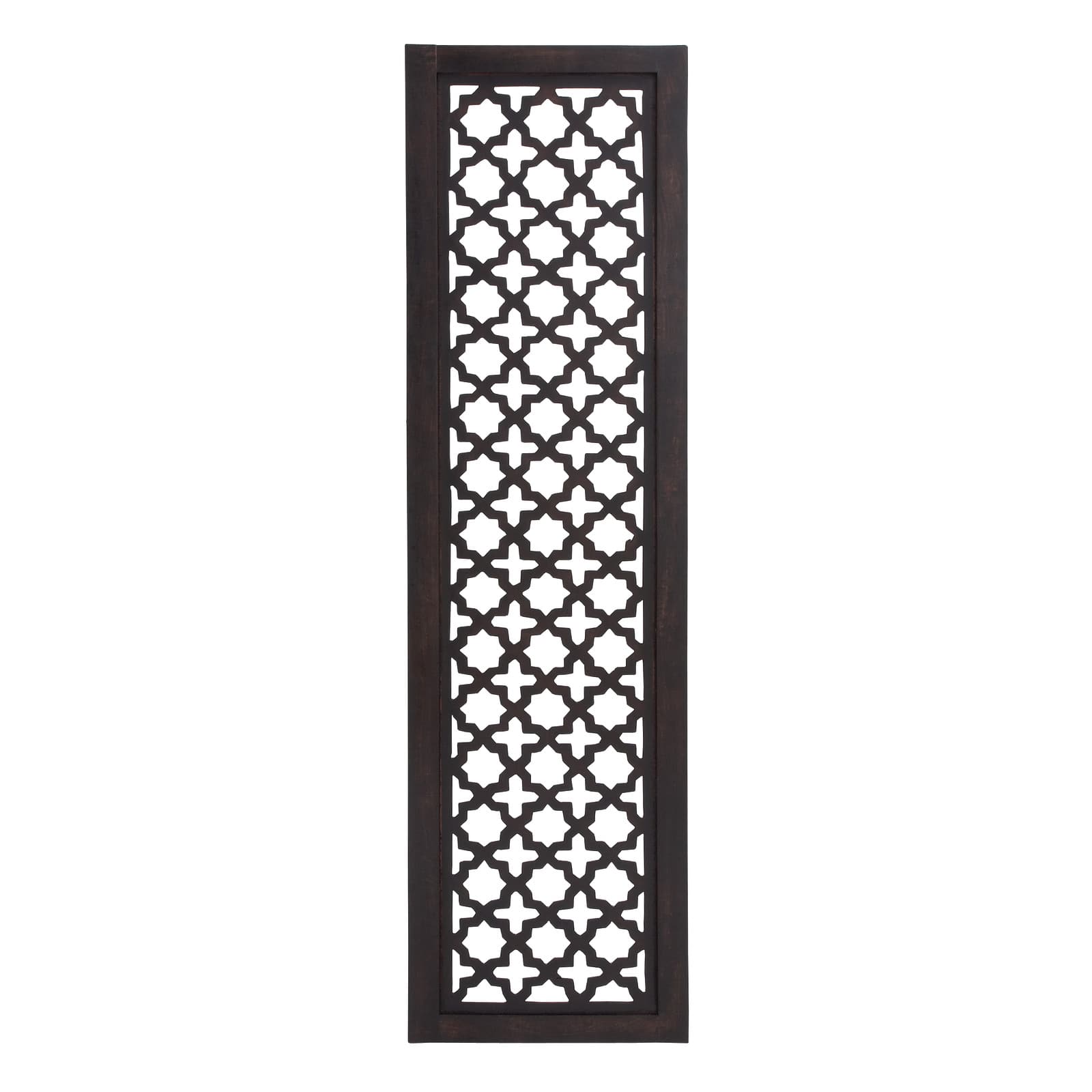 Black Traditional Ornamental Wood Wall Decor, 72" x 20"