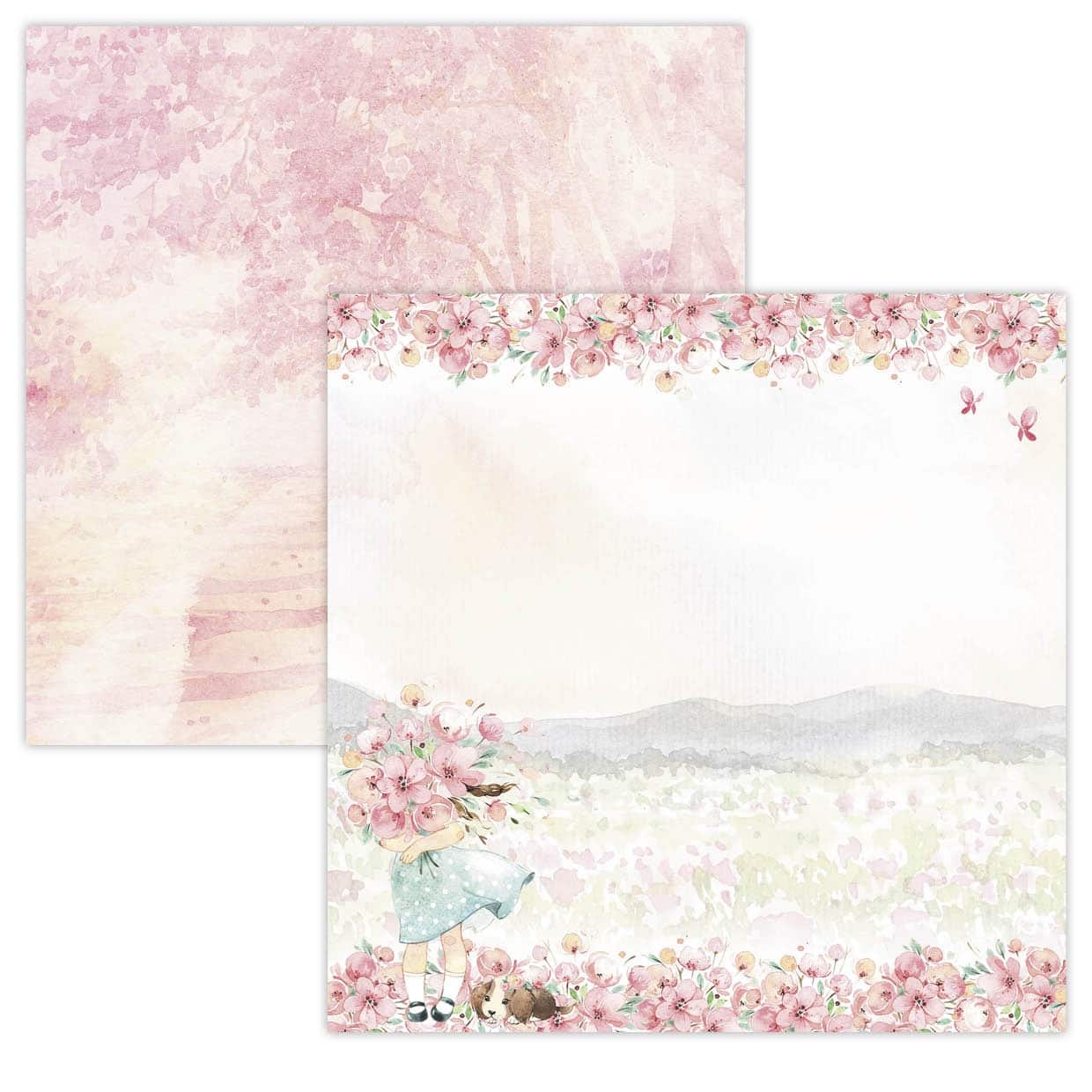 Studio Light Little Blossom Background Paper, 12&#x22; x 12&#x22;