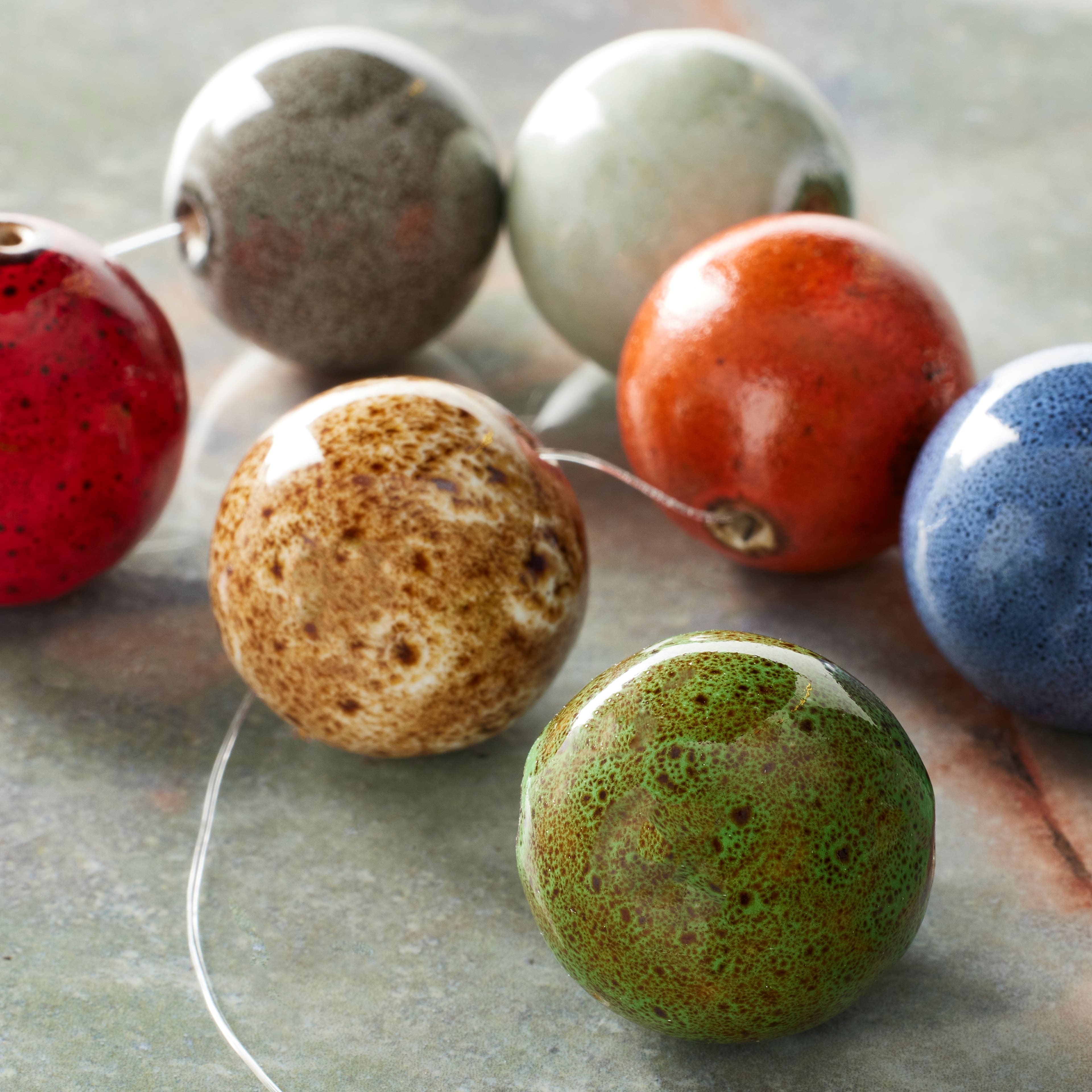 Multicolor Ceramic Round Beads, 24mm by Bead Landing&#x2122;