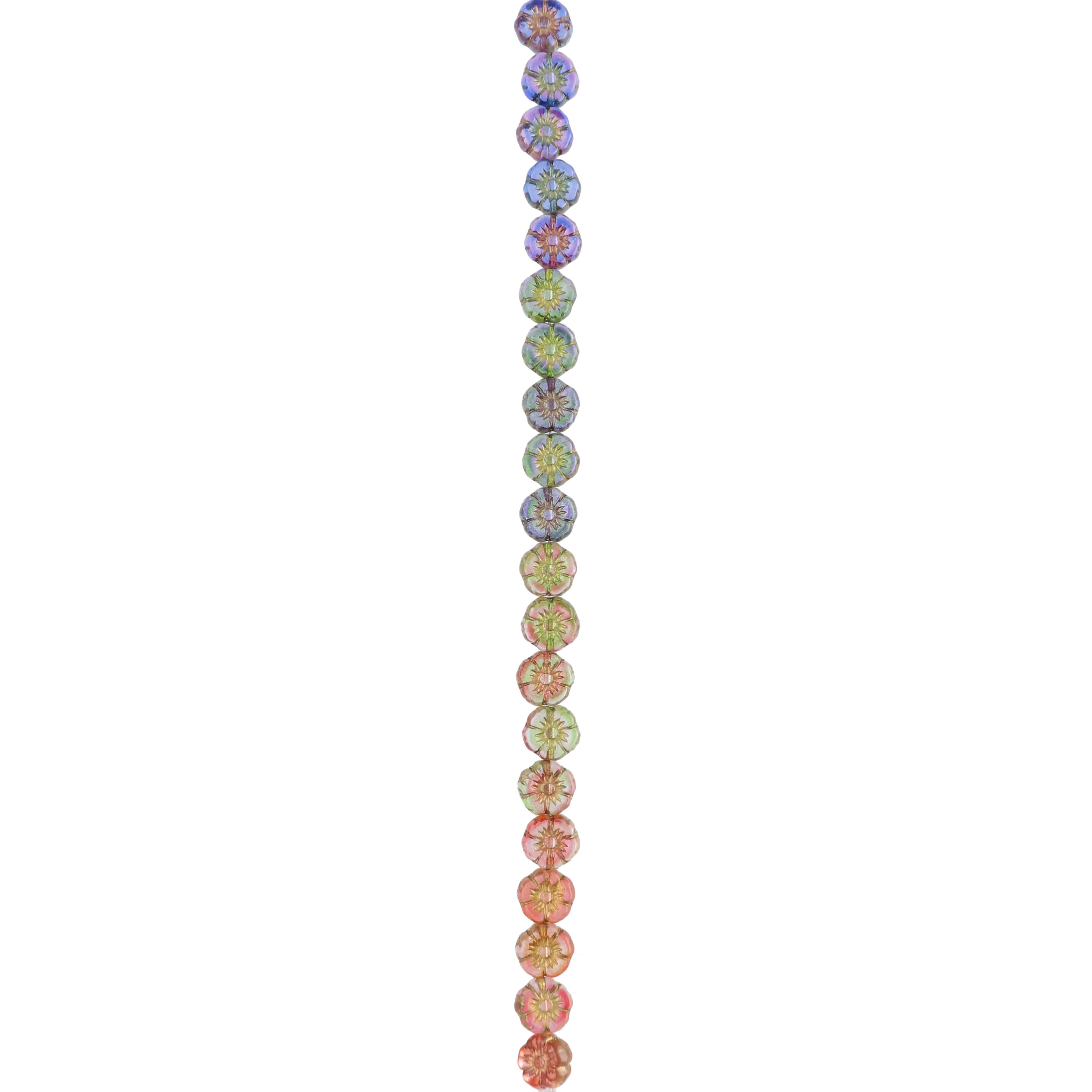 Sun Daisies Czech Glass Flower Beads, 8.6mm by Bead Landing™