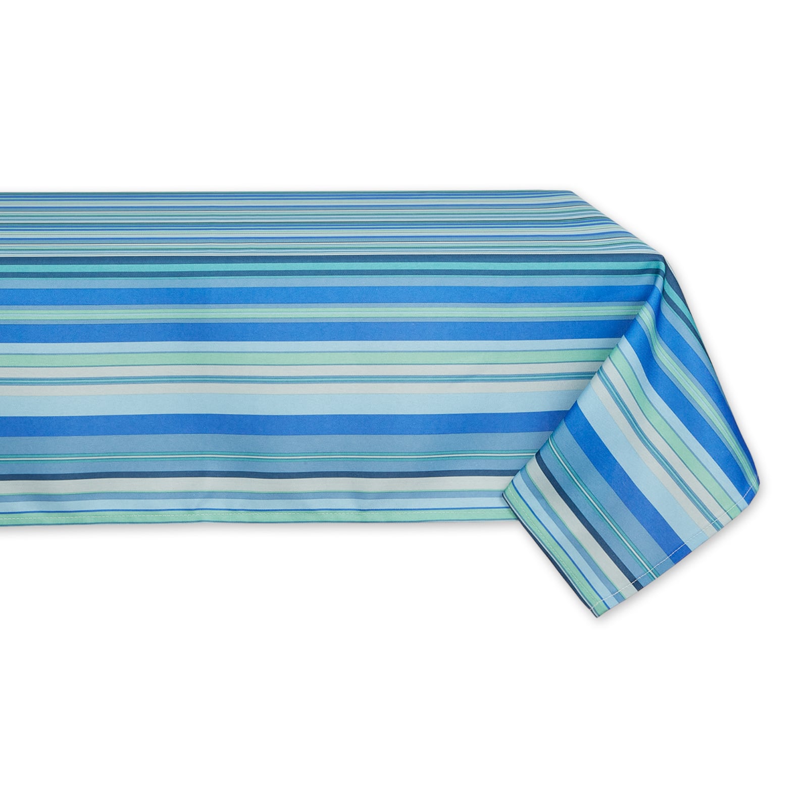 Blue Ocean Stripe Print Outdoor Tablecloth