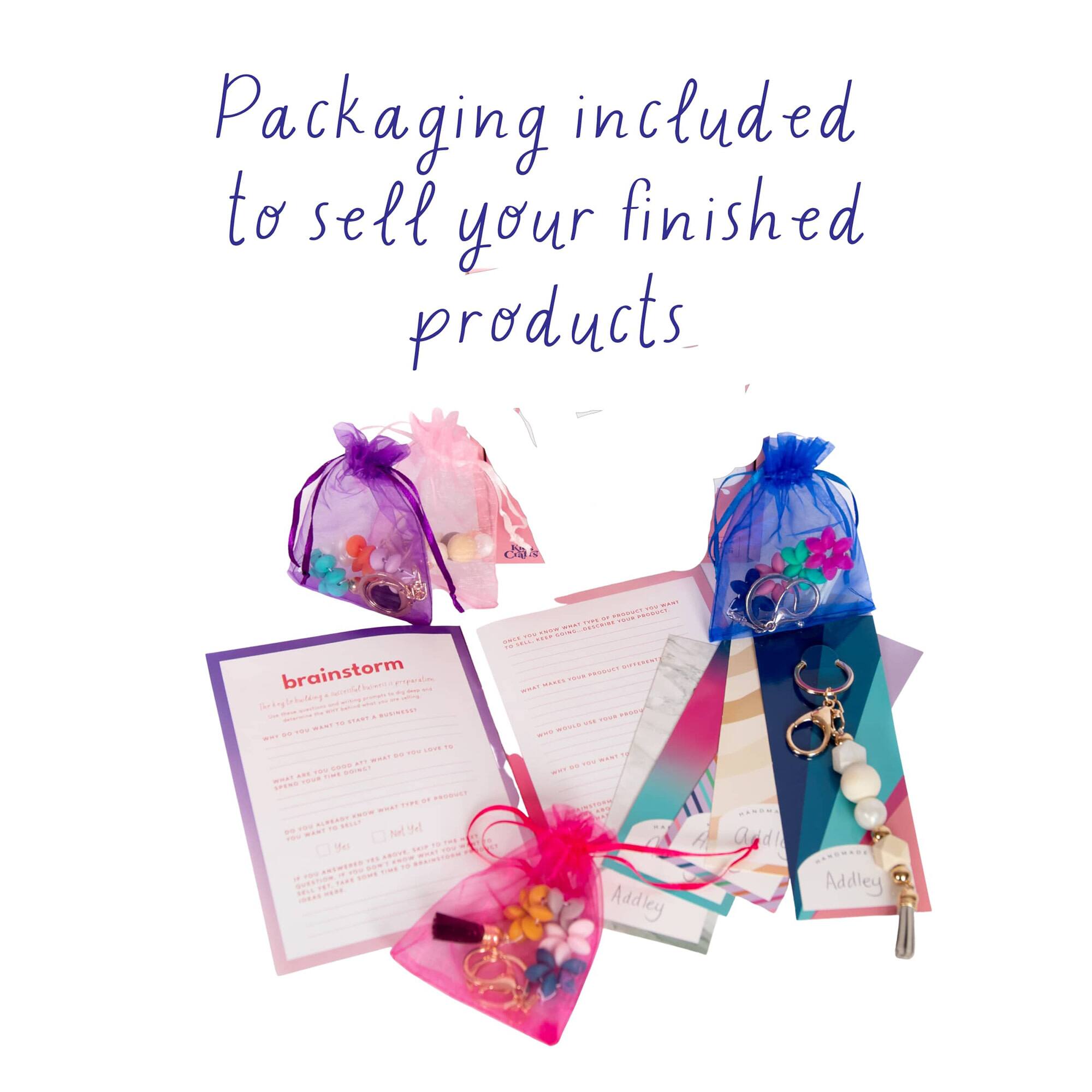 Kids Crafts Make &#x26; Sell Keychain Crafting Business Entrepreneur Starter Kit