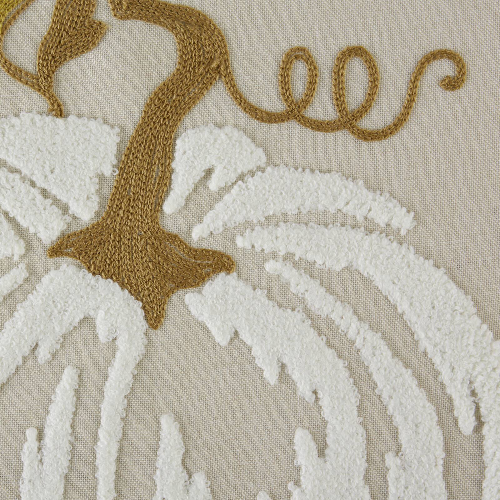 DII® 70" White Pumpkin Embroidered Table Runner