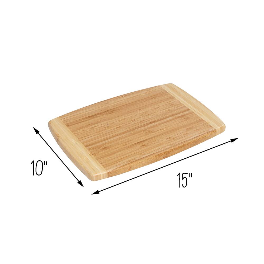 Honey Can Do Joyce Chen Burnished Bamboo Cutting Board, 10&#x27;&#x27; x 15&#x27;&#x27;