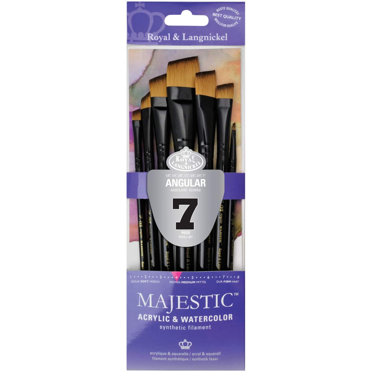 Royal Langnickel Majestic Angular Brush Set, 7ct.