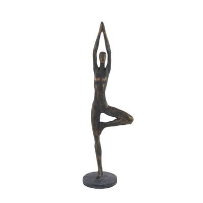 Brass Polystone Modern Sculpture, Yoga 18