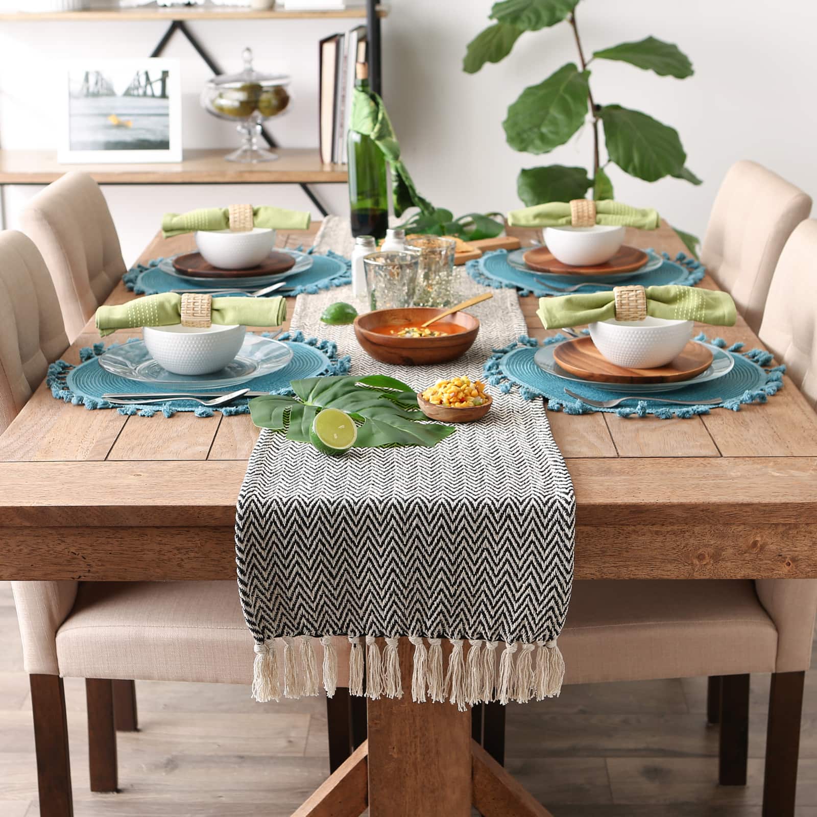 DII&#xAE; 72&#x22; Chevron Handloom Table Runner