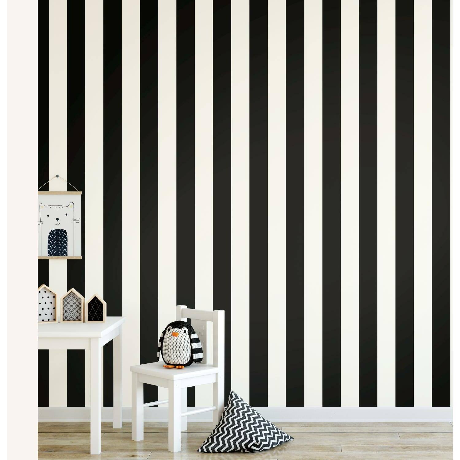 RoomMates Awning Stripe Peel &#x26; Stick Wallpaper