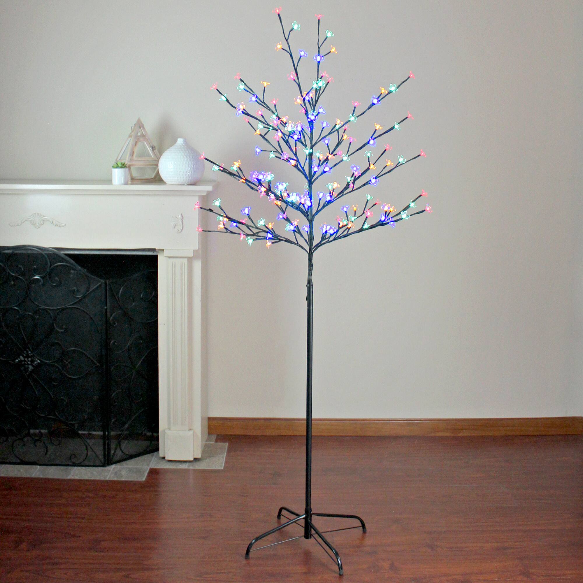 6ft. Multicolor LED Cherry Blossom Flower Artificial Tree