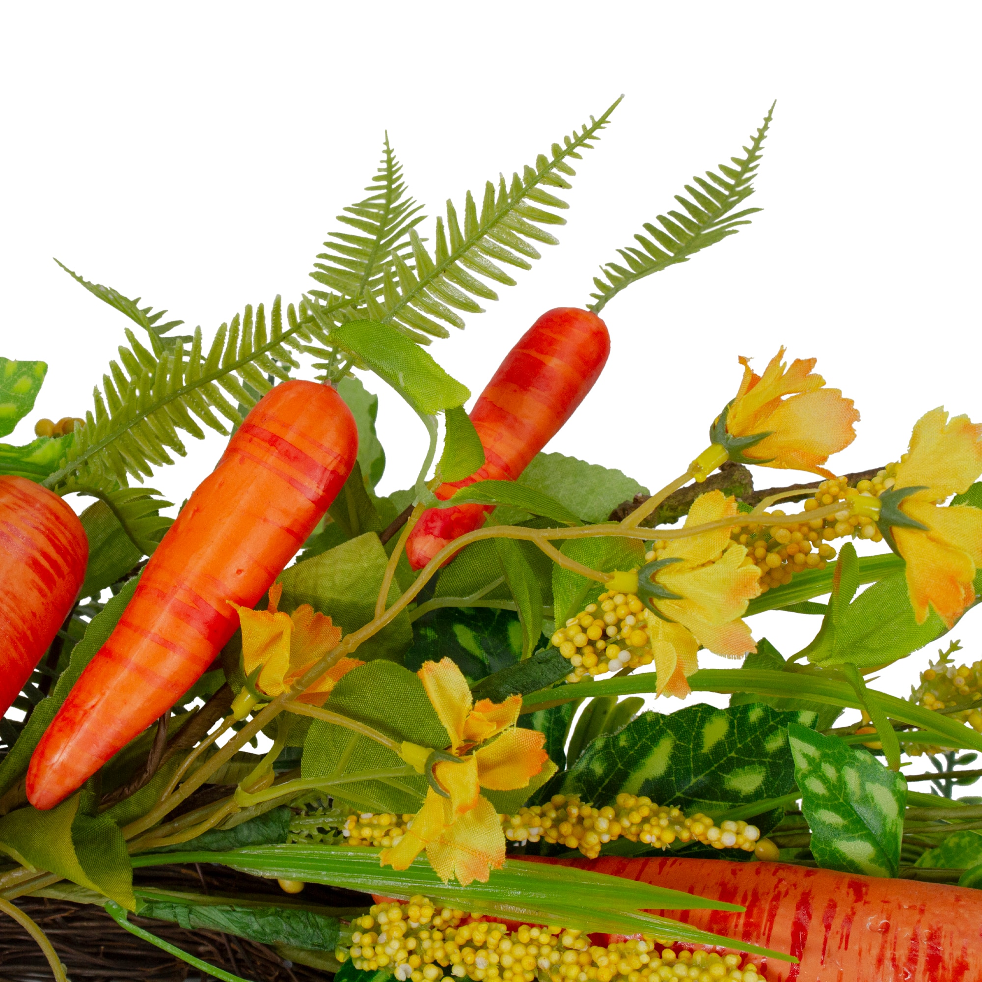 22&#x22; Orange &#x26; Yellow Carrot &#x26; Berry Foliage Easter Floral Spring Wreath