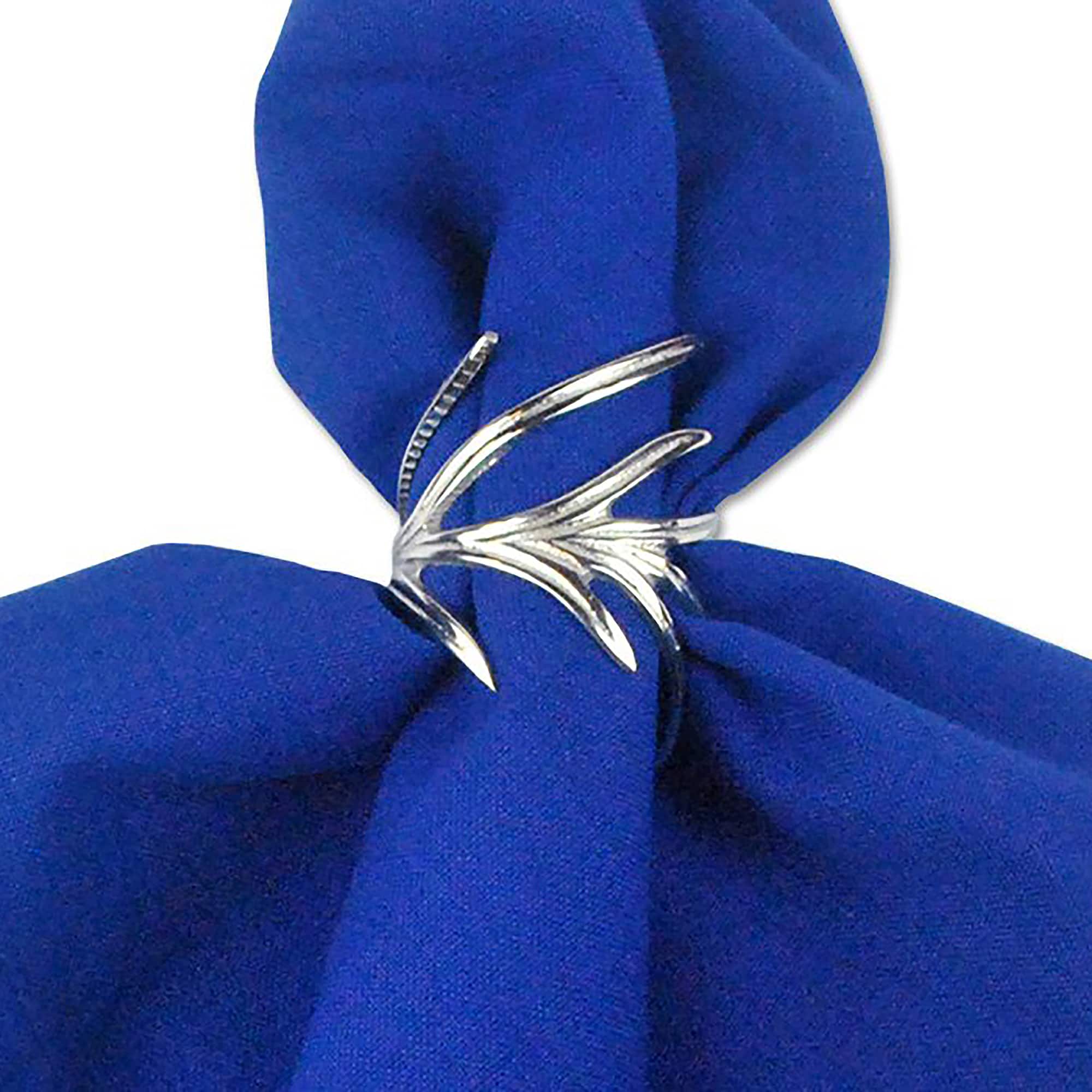 DII&#xAE; Antique Silver Branch Napkin Rings, 6ct.