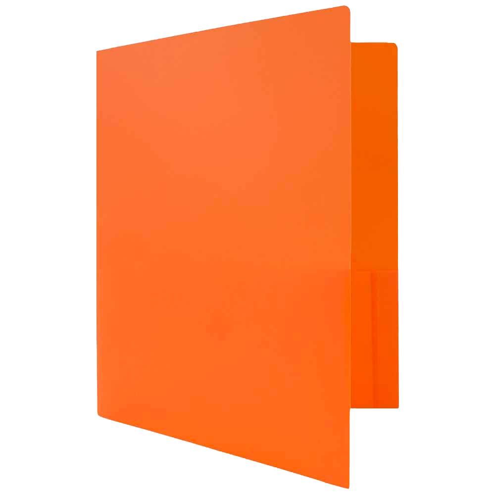 JAM Paper Heavy Duty Plastic 2-Pocket Folders, 6ct.
