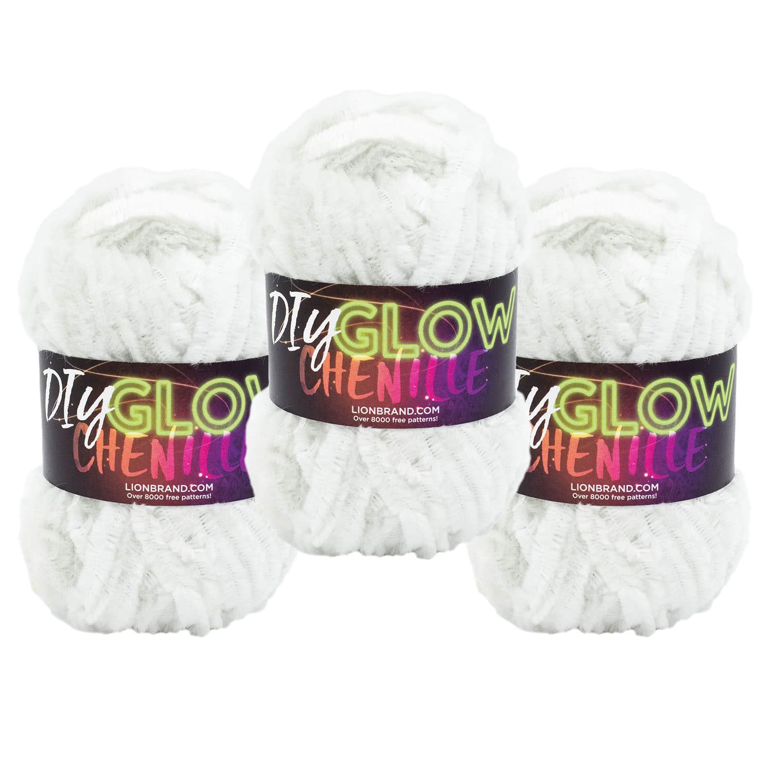 3 Pack Lion Brand&#xAE; DIY Glow Chenille Yarn