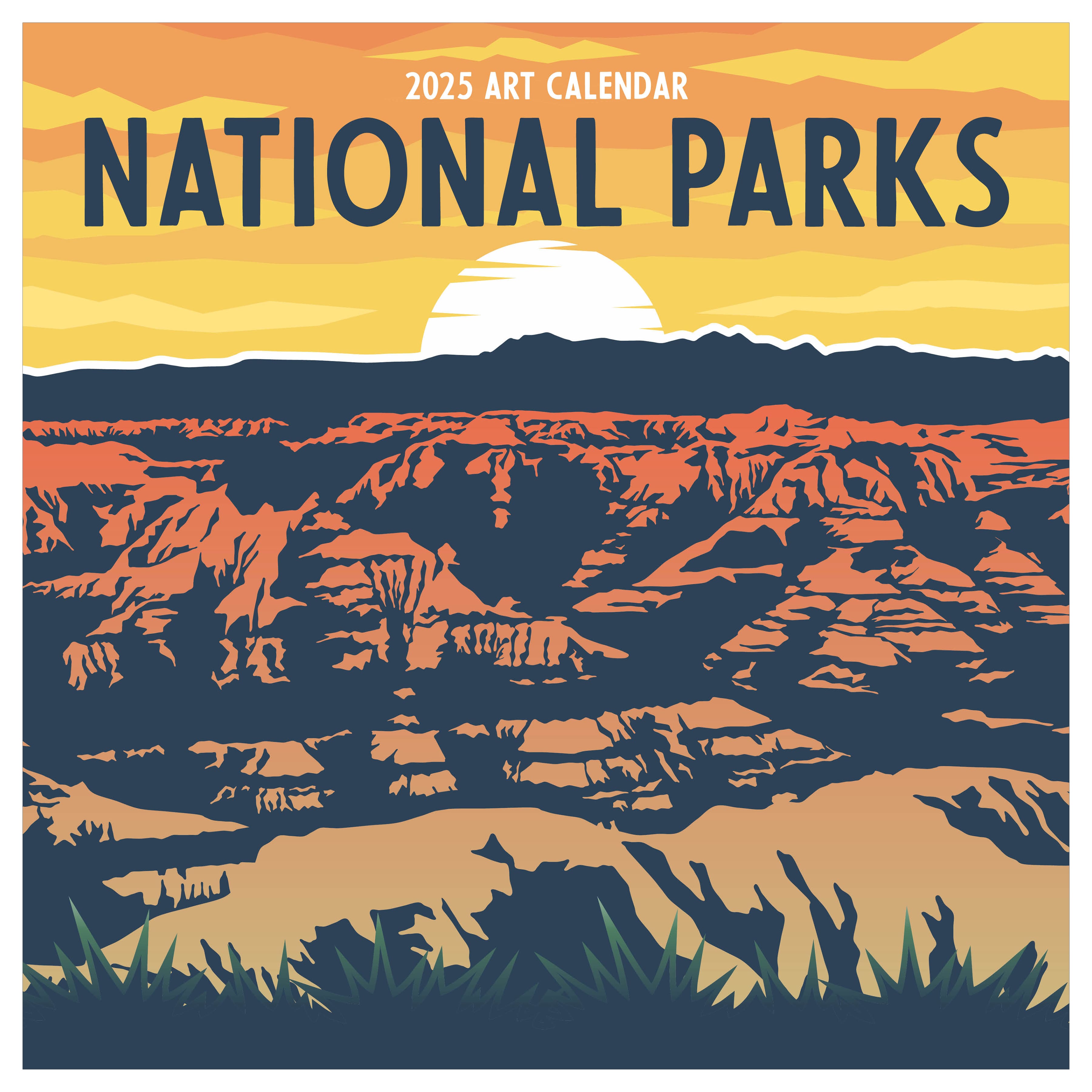 TF Publishing 2025 National Parks Art Wall Calendar