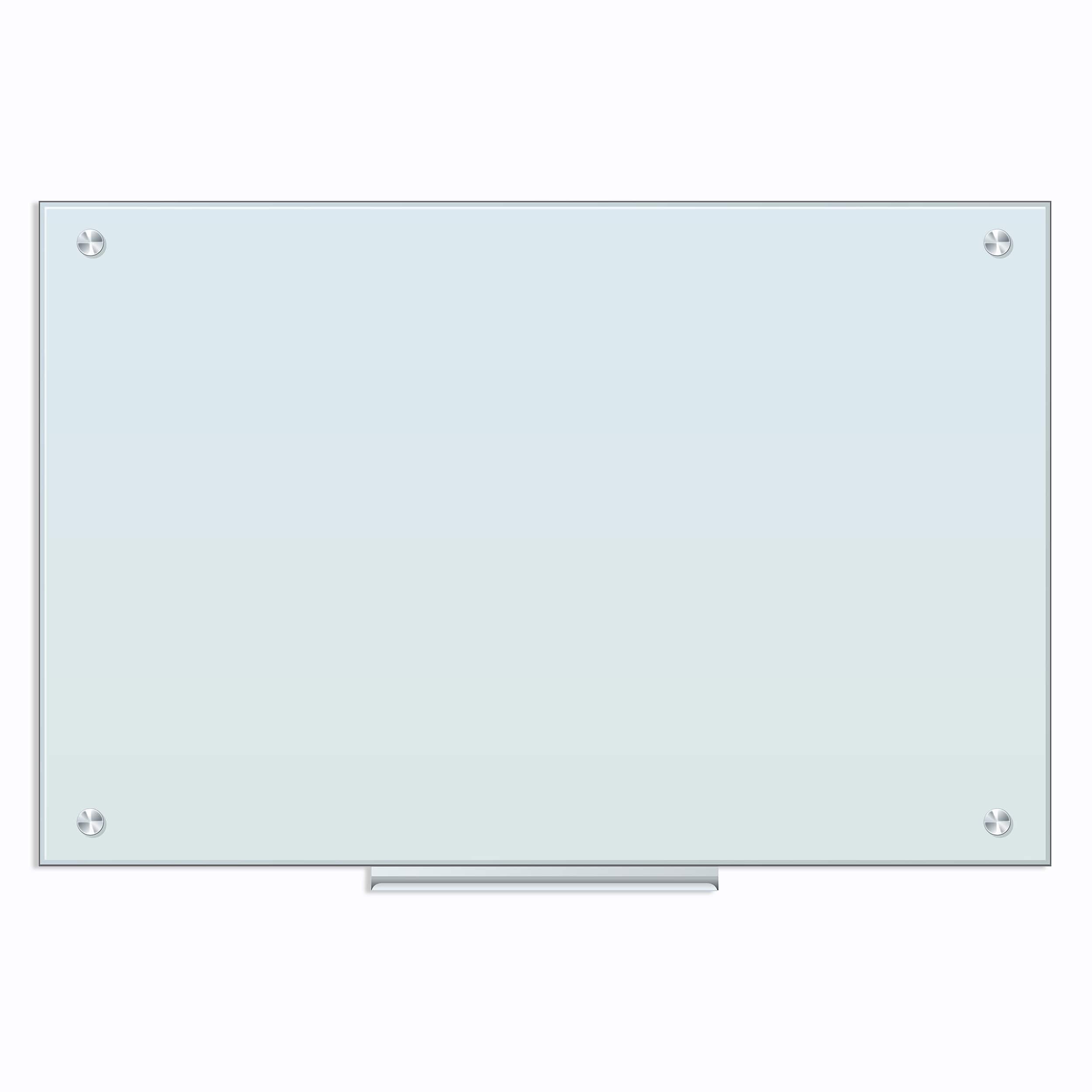 U Brands White 36&#x22; x 24&#x22; Frosted Surface Glass Non-Magnetic Dry Erase Board
