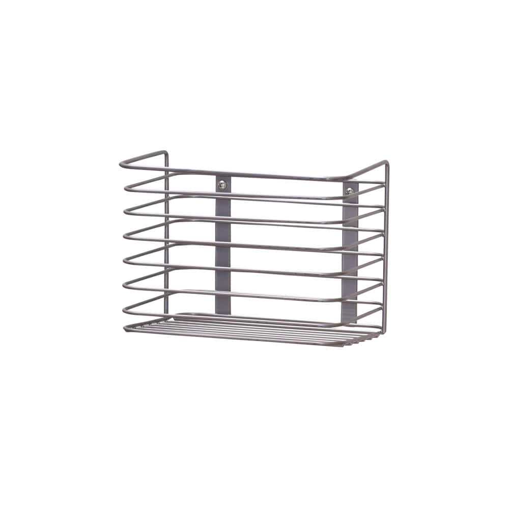 Household Essentials 7.9" Silver Door Mount Cabinet Organizer