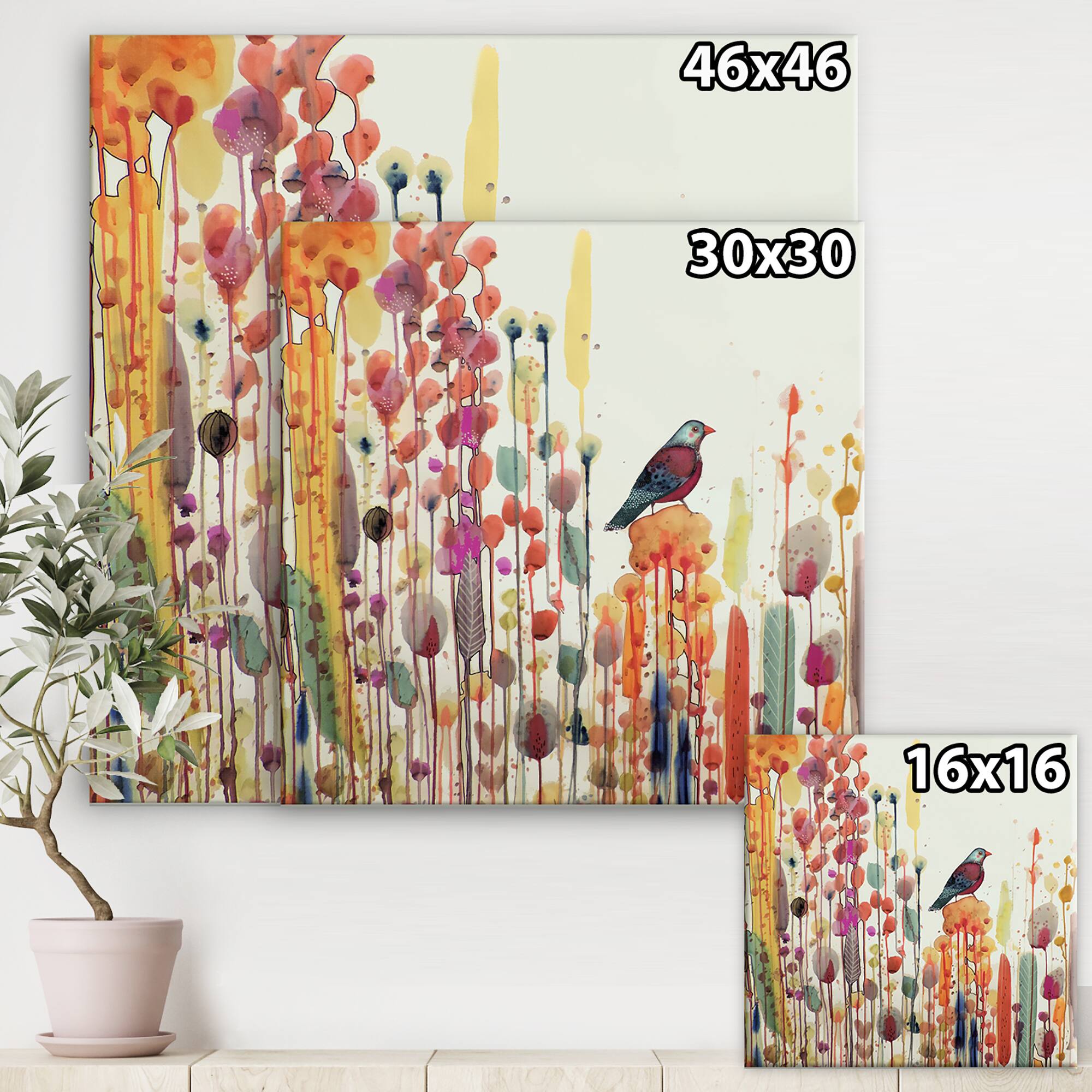 Designart - Joie De Vivre Carre - Cottage Canvas Artwork