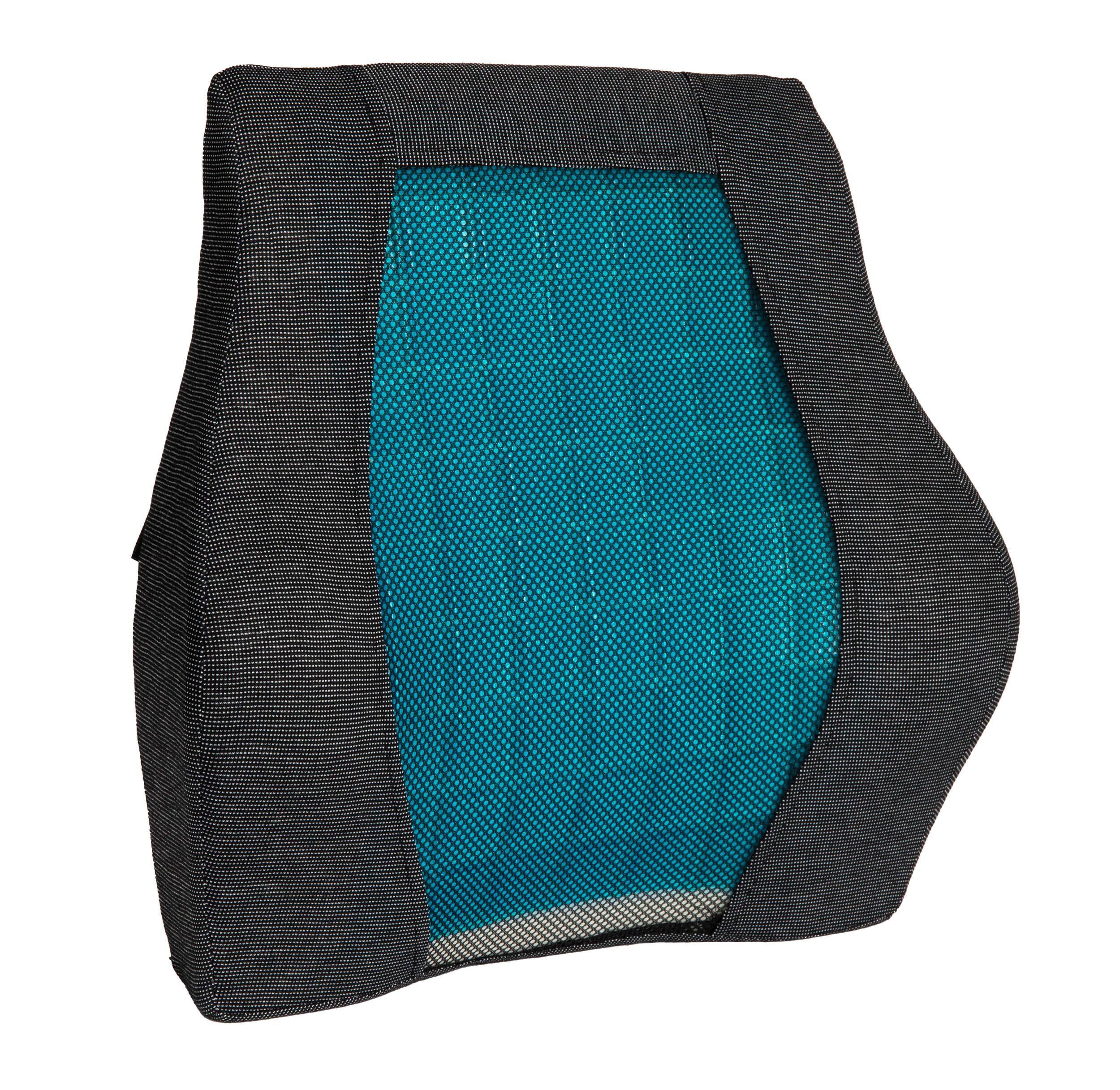 Mind Reader Teal &#x26; Black Ergonomic Back Cushion