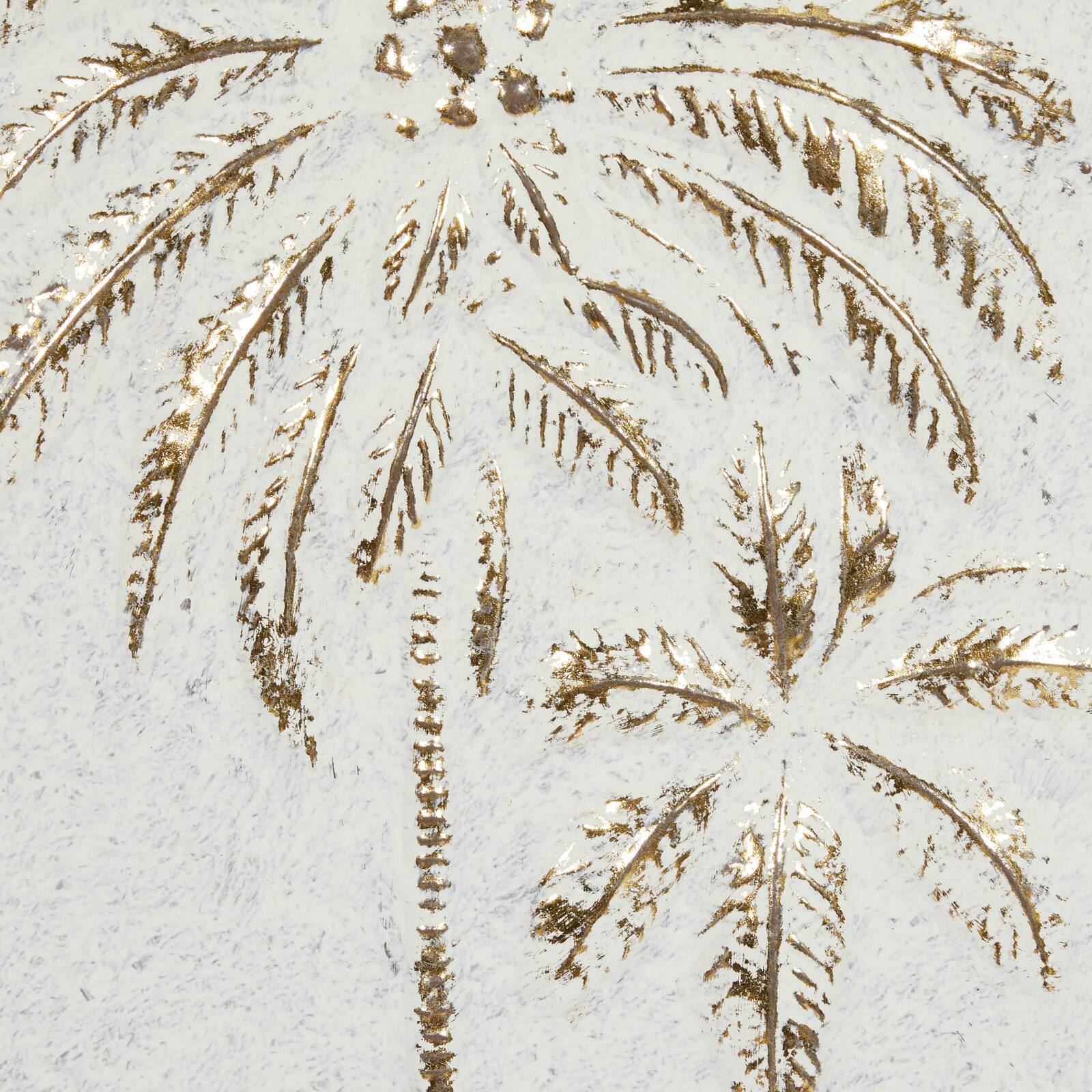 33" Gold Iron Coastal Palm Trees Wall Décor