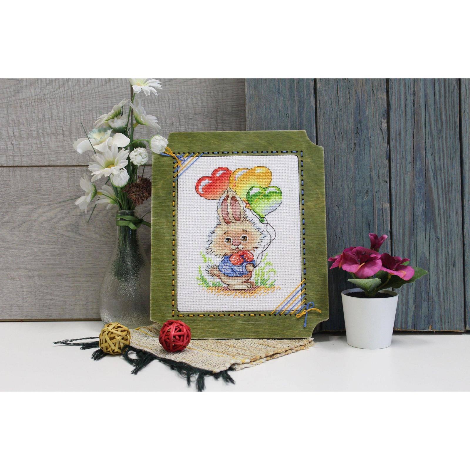 MP Studia Bunny With Balloons Cross Stitch Kit