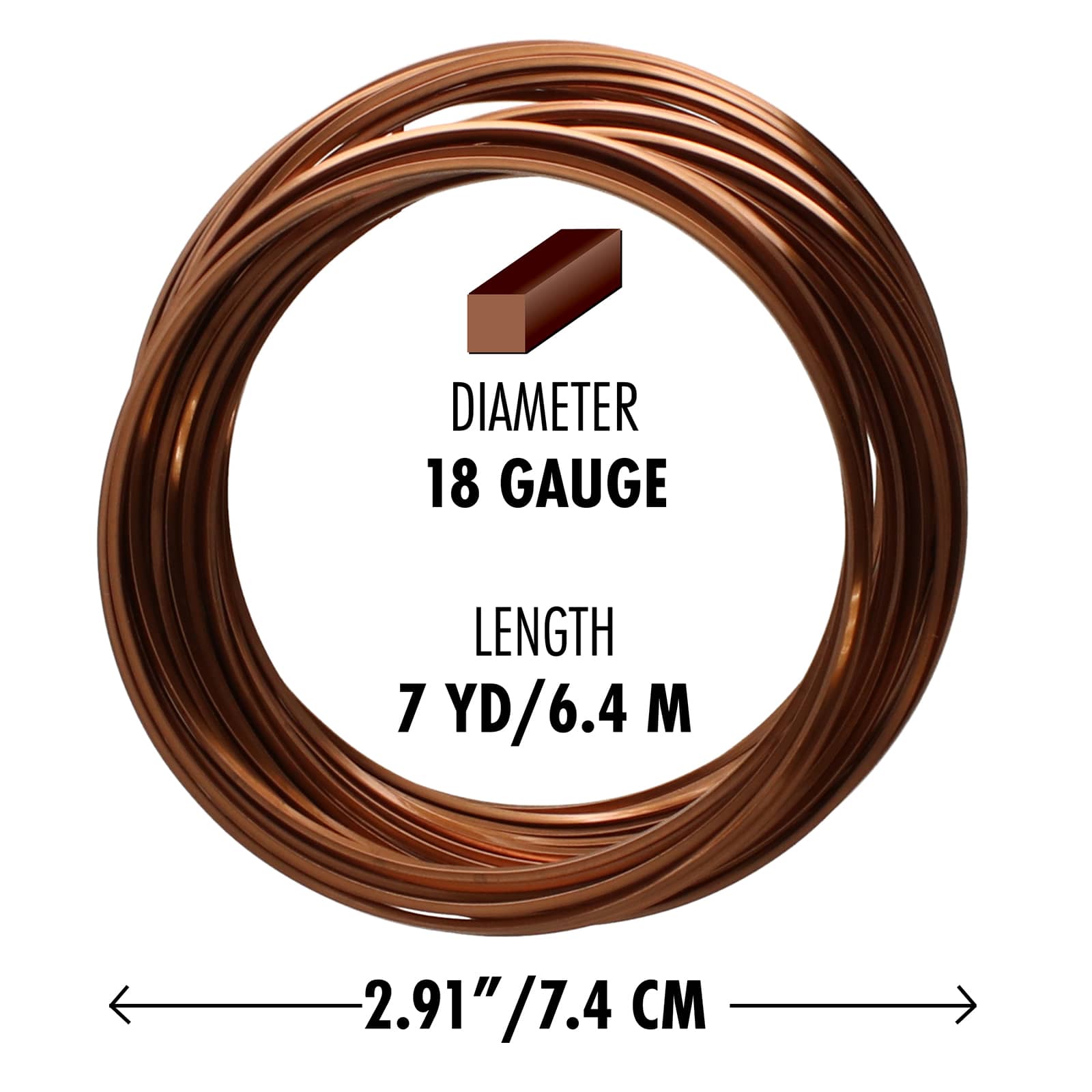 The Beadsmith® Wire Elements™ 18 Gauge Tarnish Resistant Medium Temper Square Wire, 7yd.