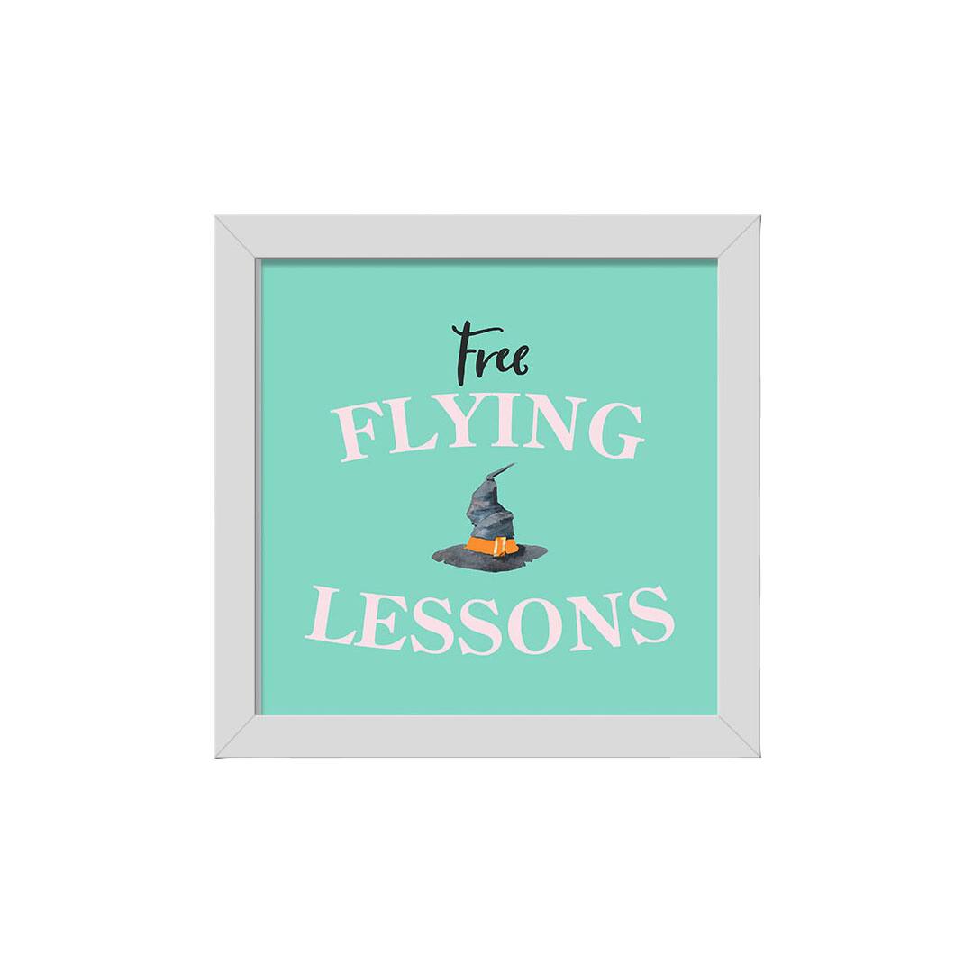 Flying Lesson White Framed Print Wall Art