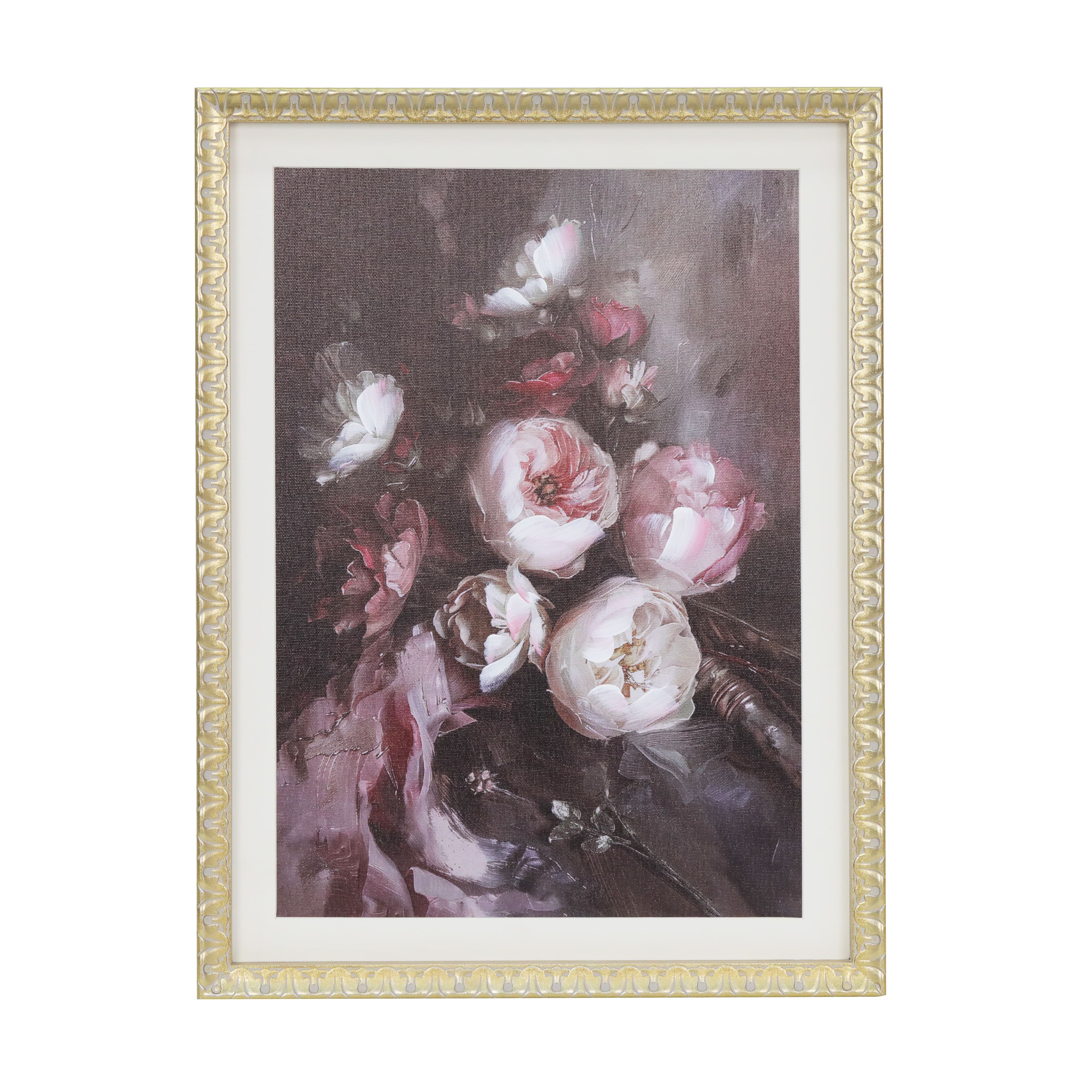 Watercolor Floral Wall Art in Ornate Gold Frame by Ashland&#xAE;