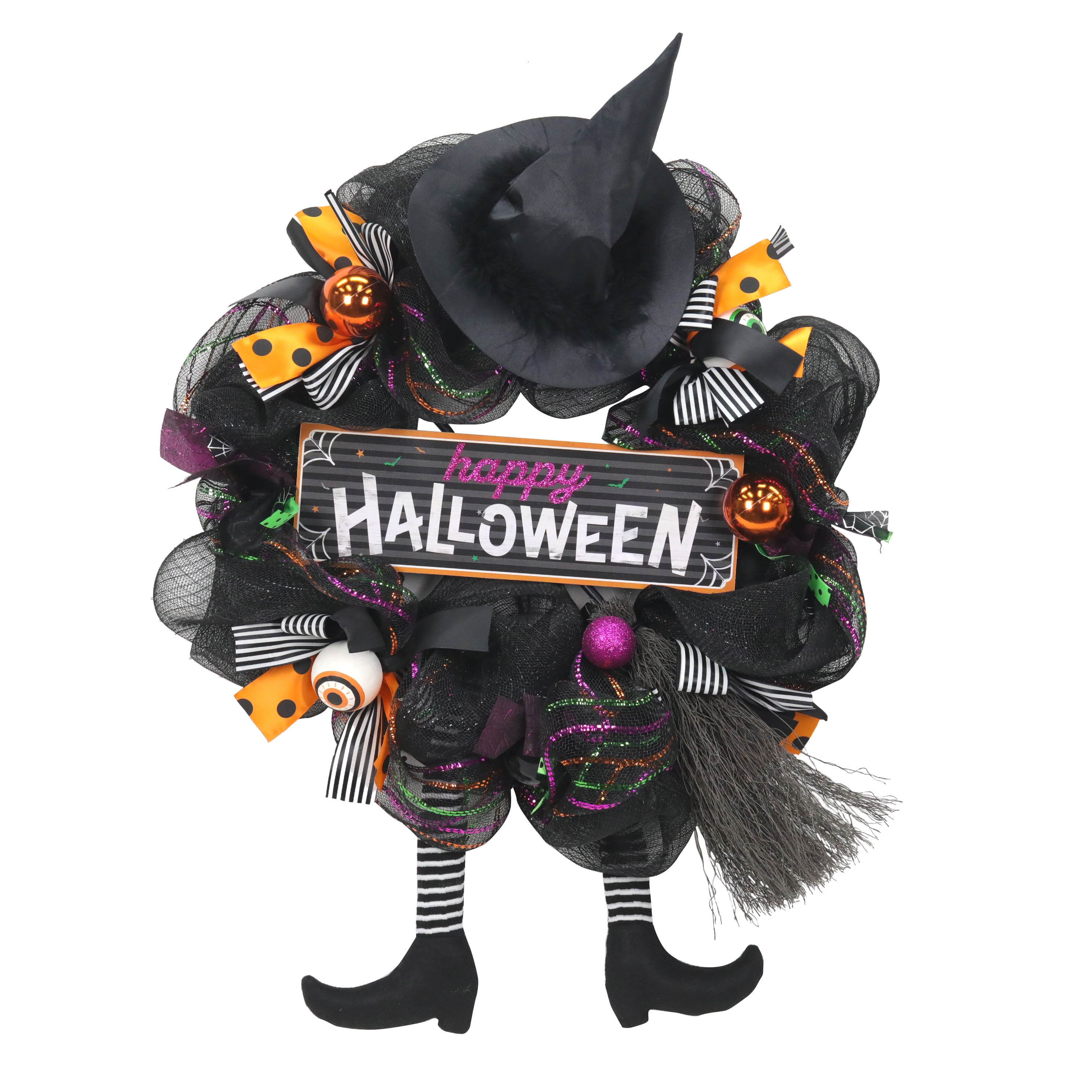 32.5&#x22; Happy Halloween Witch Wreath by Ashland&#xAE;