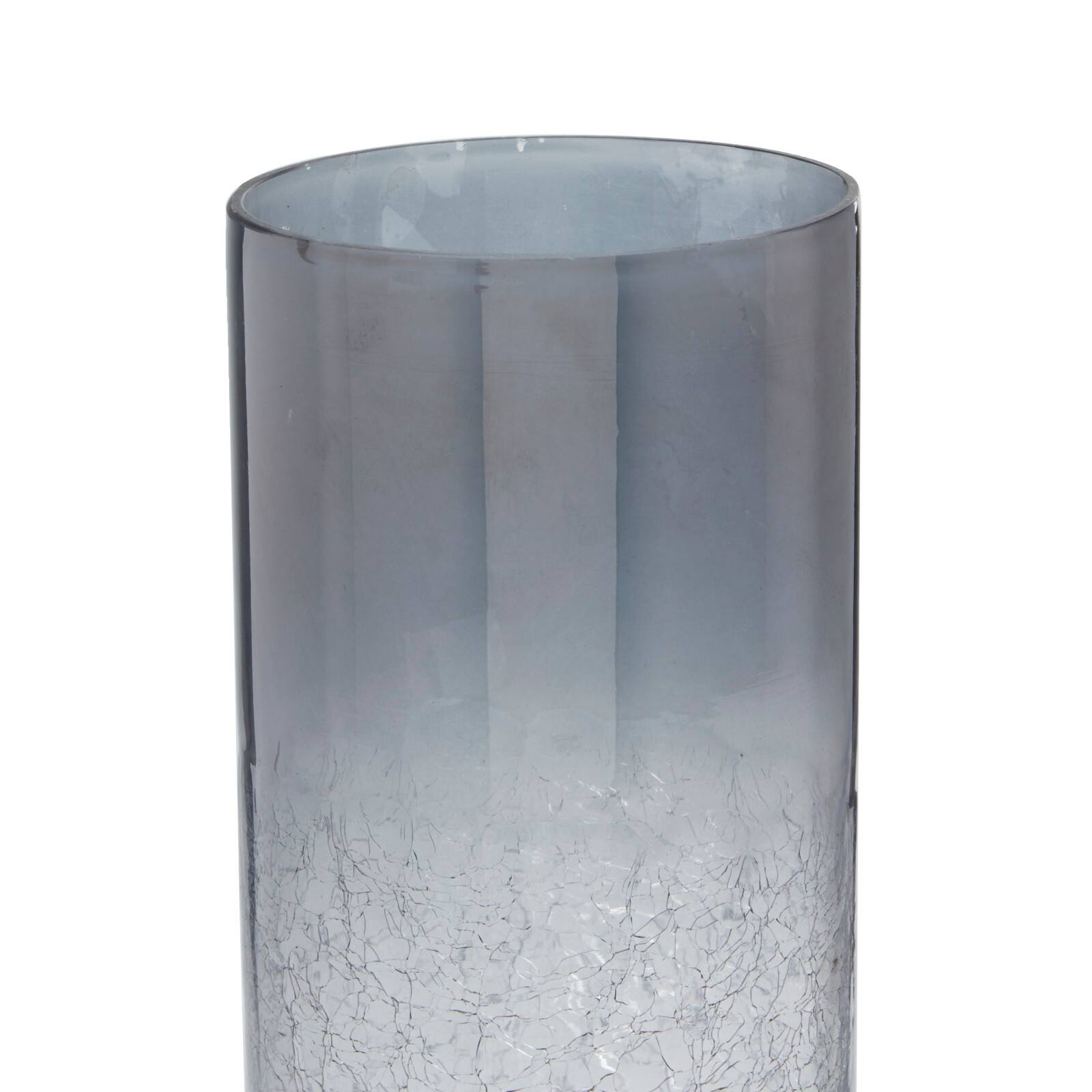 21&#x22; Black Glass Traditional Candle Holder