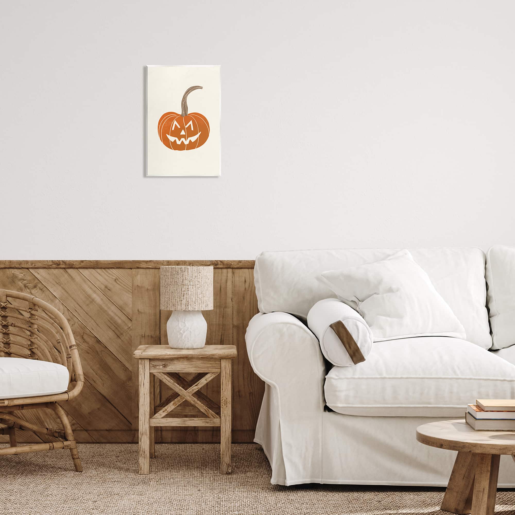 Stupell Industries Casual Jack-o-Lantern Smile Wall Plaque Art