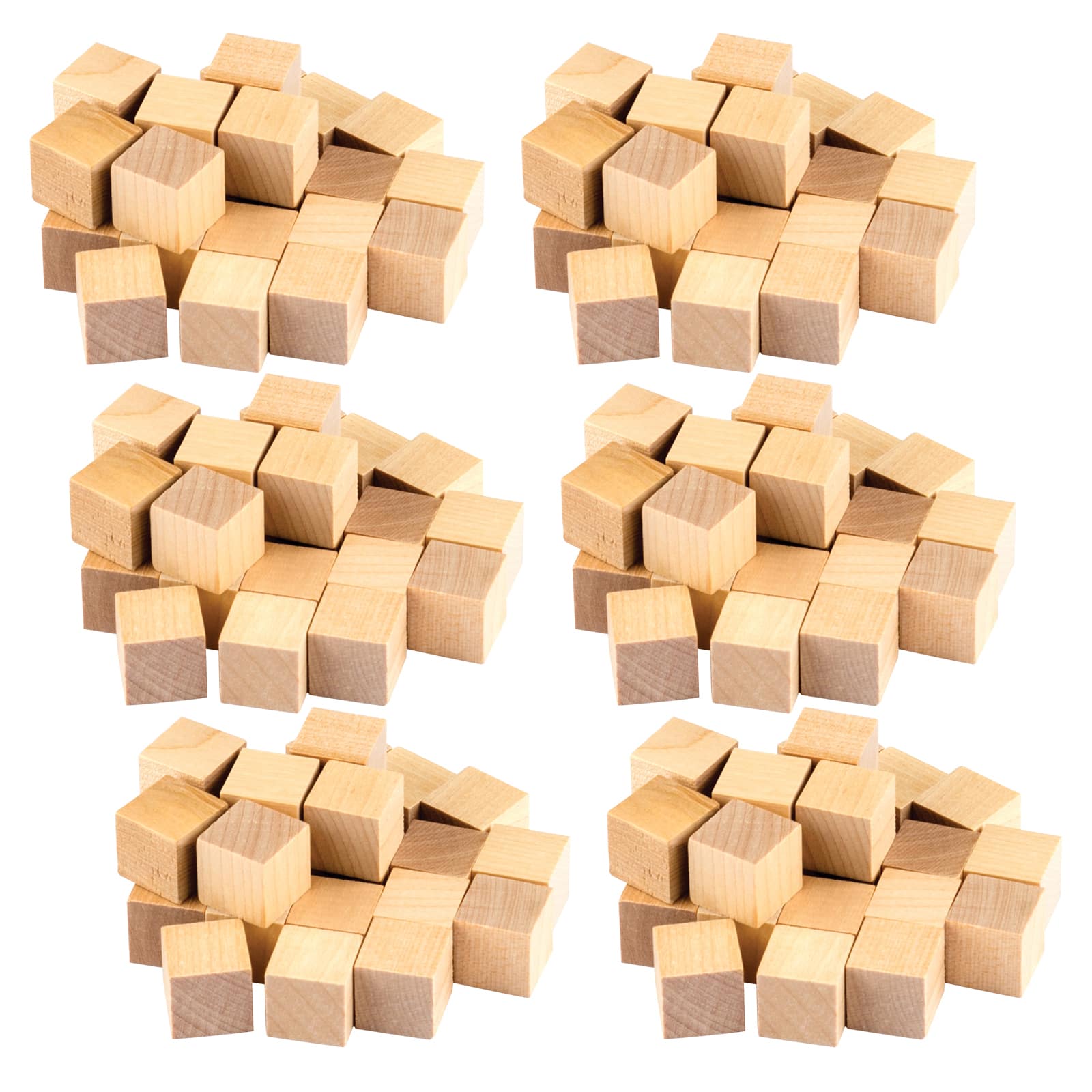 Teacher Created Resources STEM Basics Wooden Cubes, 6 packs of 25