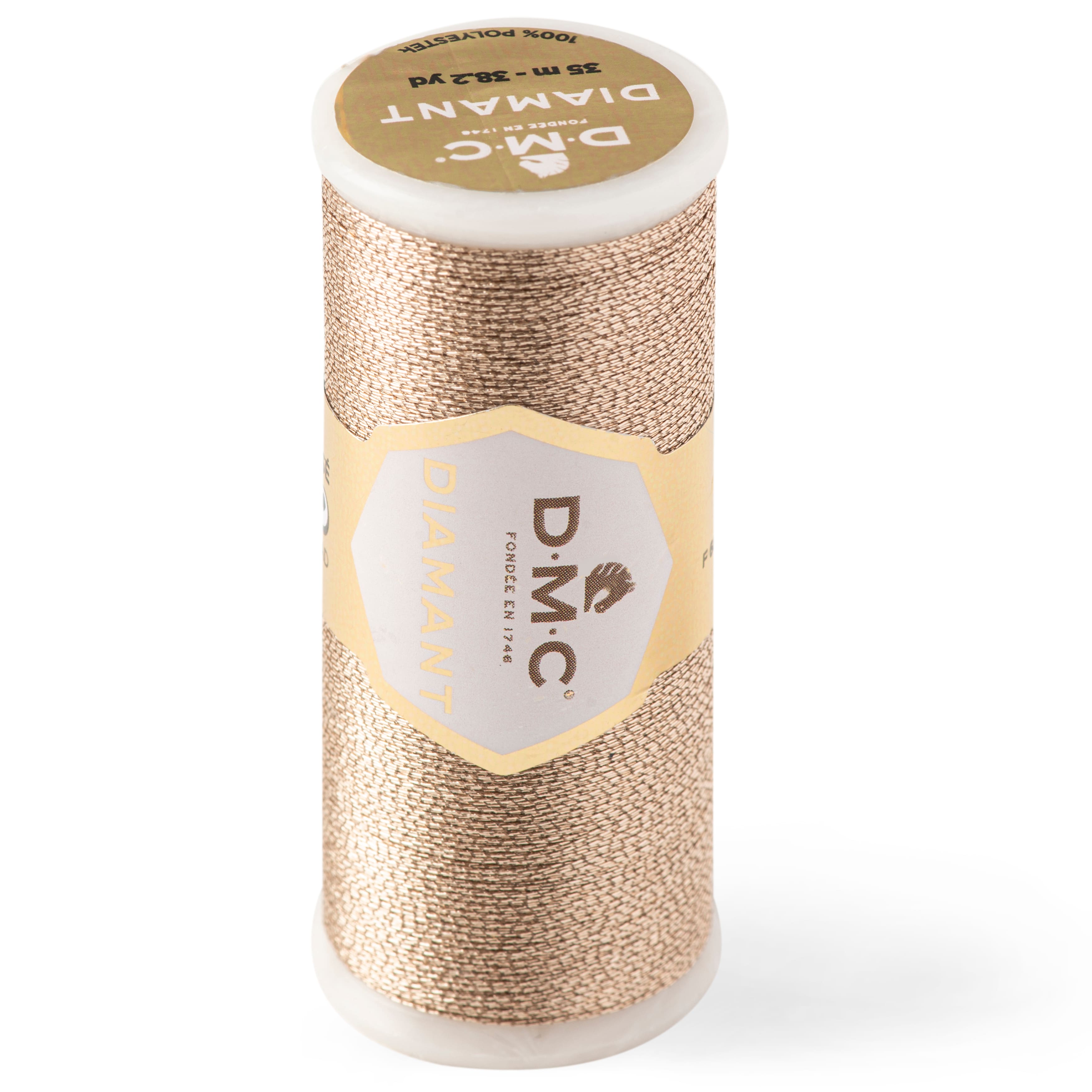 DMC Diamant Metallic Thread 38.2yd - Dark Gold