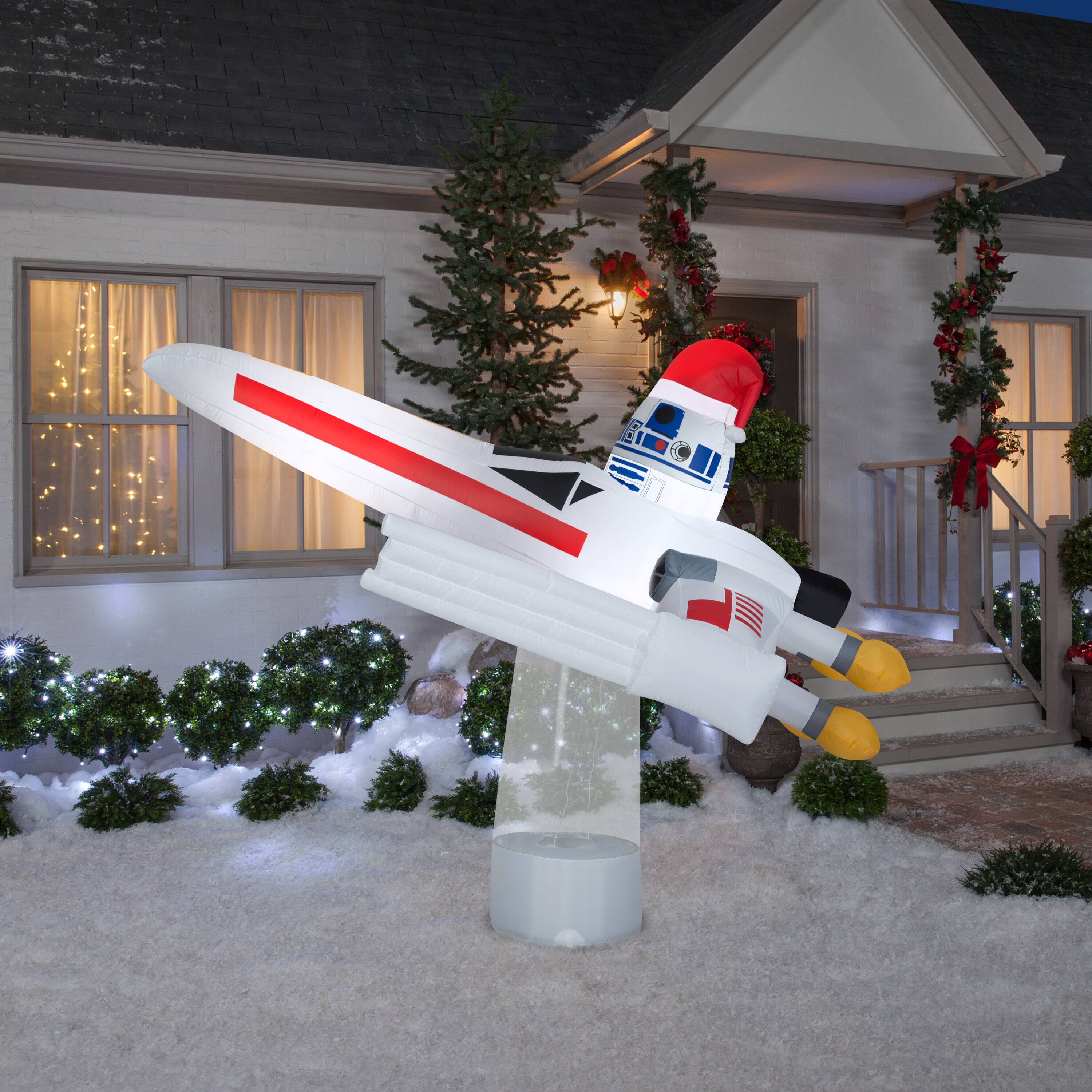 6ft. Airblown® Inflatable Star Wars X-Wing with R2-D2 | Christmas ...