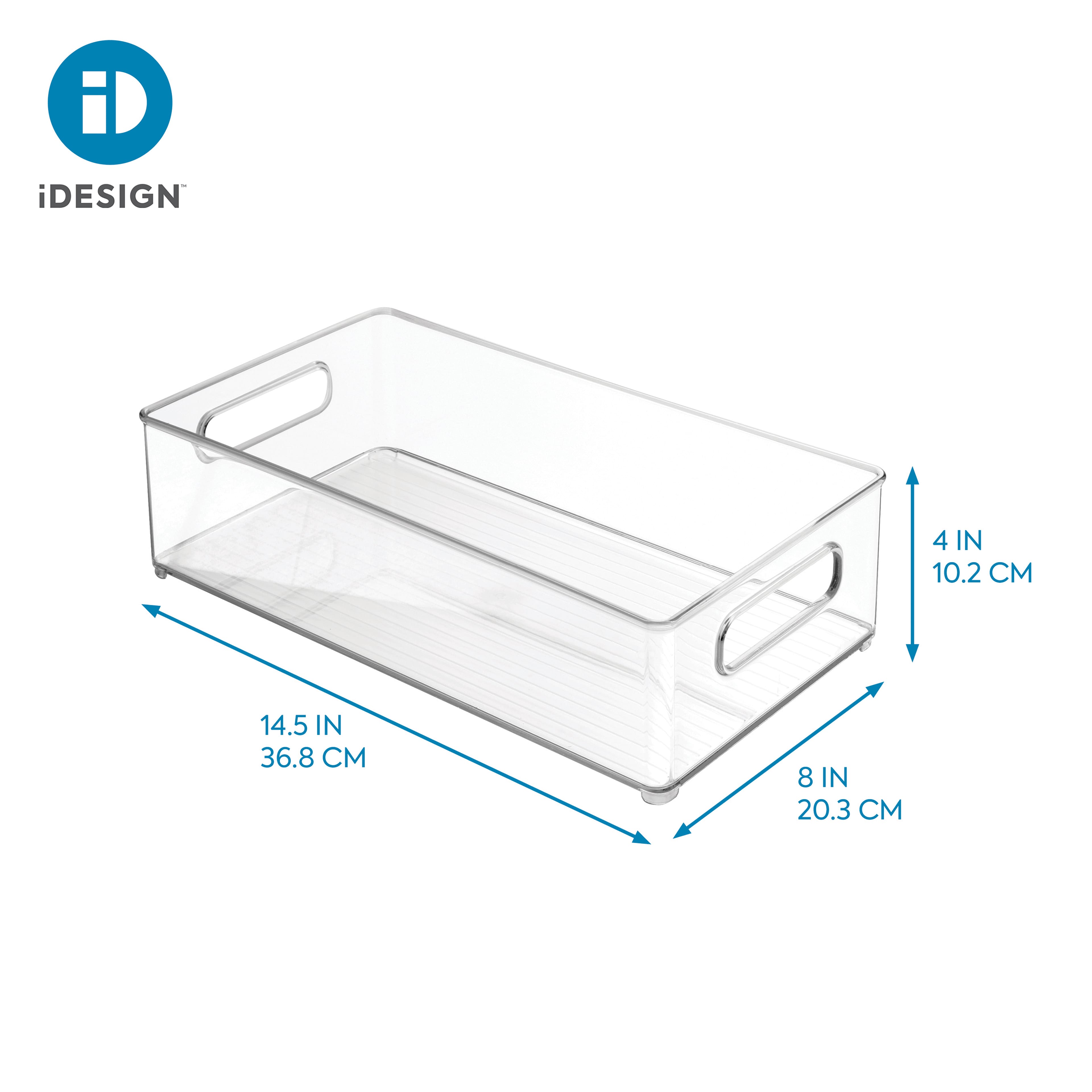 6 Pack: iDesign 14.5&#x22; x 8&#x22; Clear Plastic Storage Bin