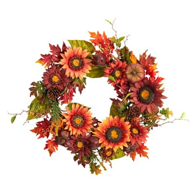  Fall Peony and Pumpkin Wreath Fall Wreaths for Front Door Year  Round Wreath Thanksgiving Decor, Artificial Autumn Wreath with Maple Leaf  Berry Pumpkin Pine-Cone Harvest for Home (15.75 inches) : Home