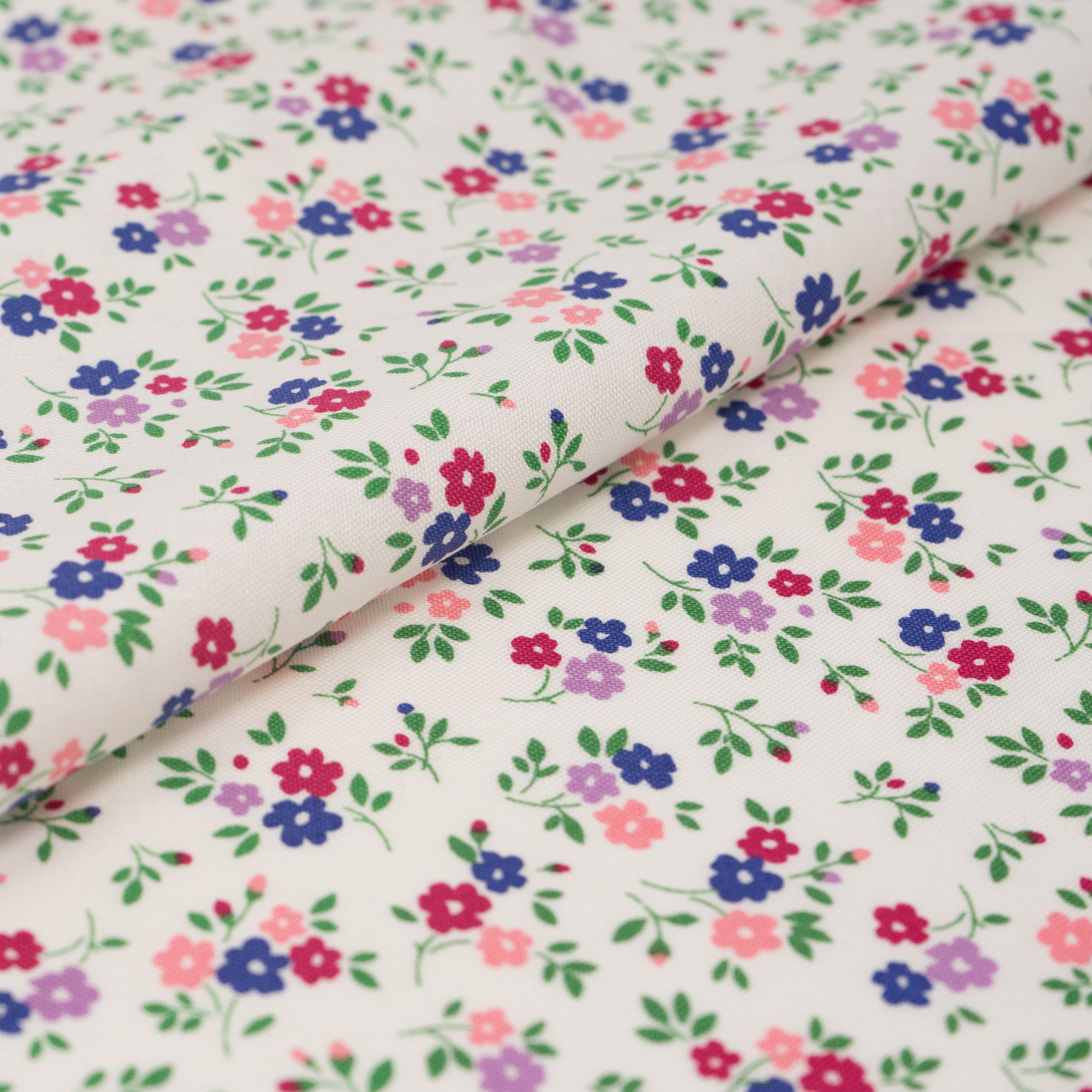 SINGER® Purple & Pink Floral Cotton Fabric