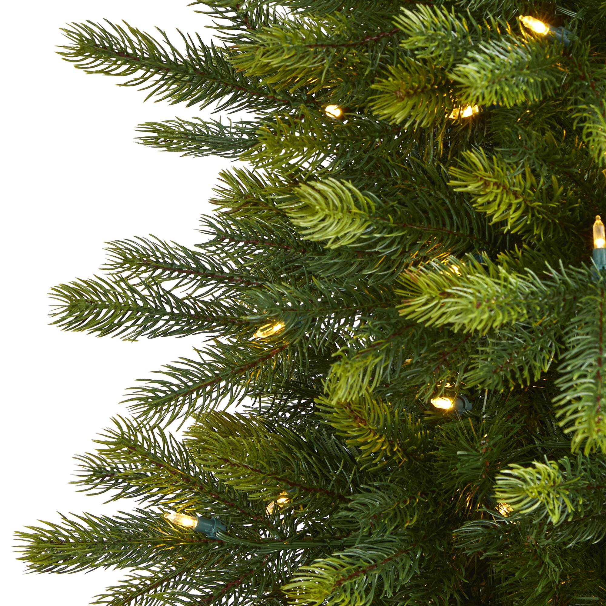 6ft. Pre-Lit Manchester Fir Artificial Christmas Tree, Clear LED Lights