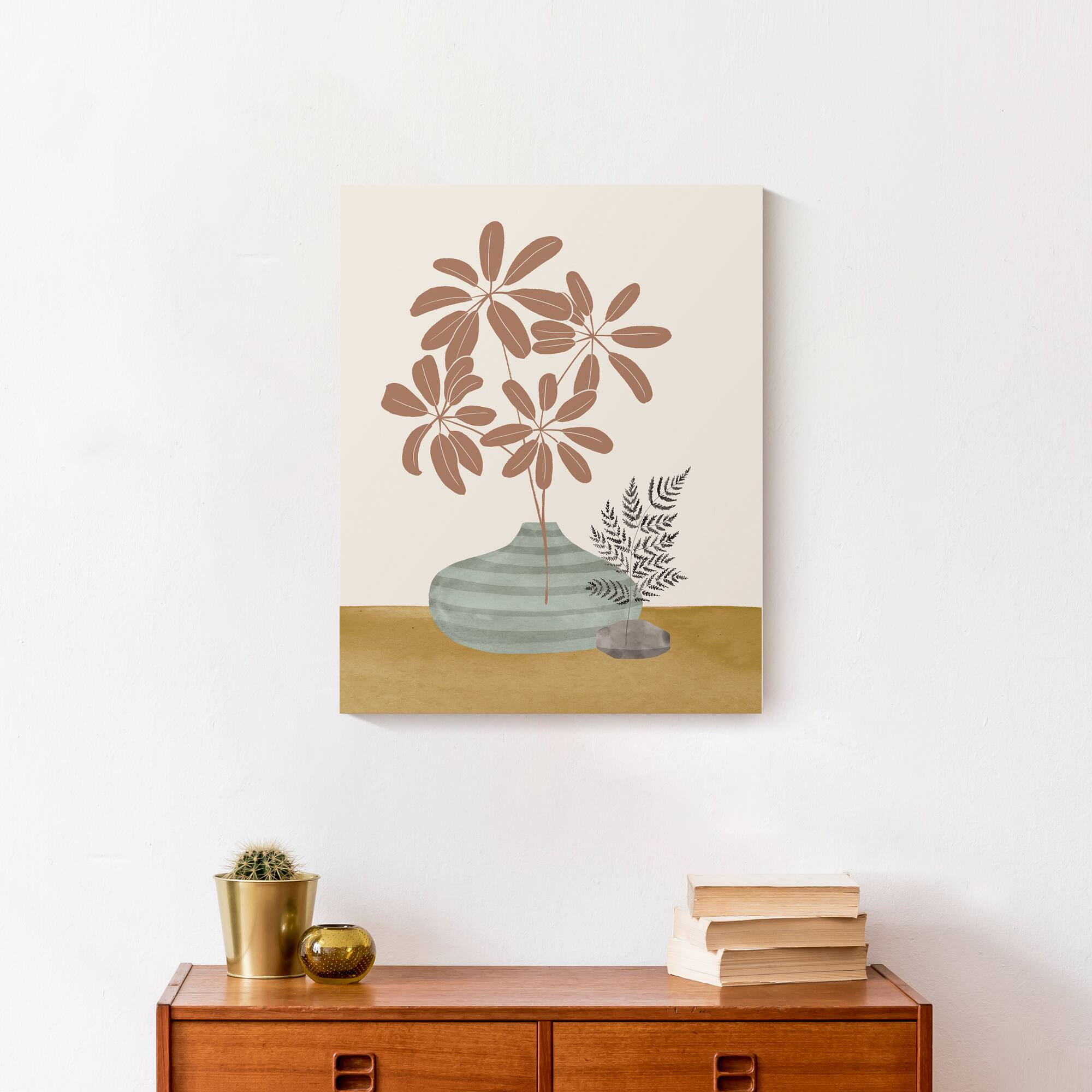 Warm Schefflera Vace 16" x 20" Canvas Wall Art