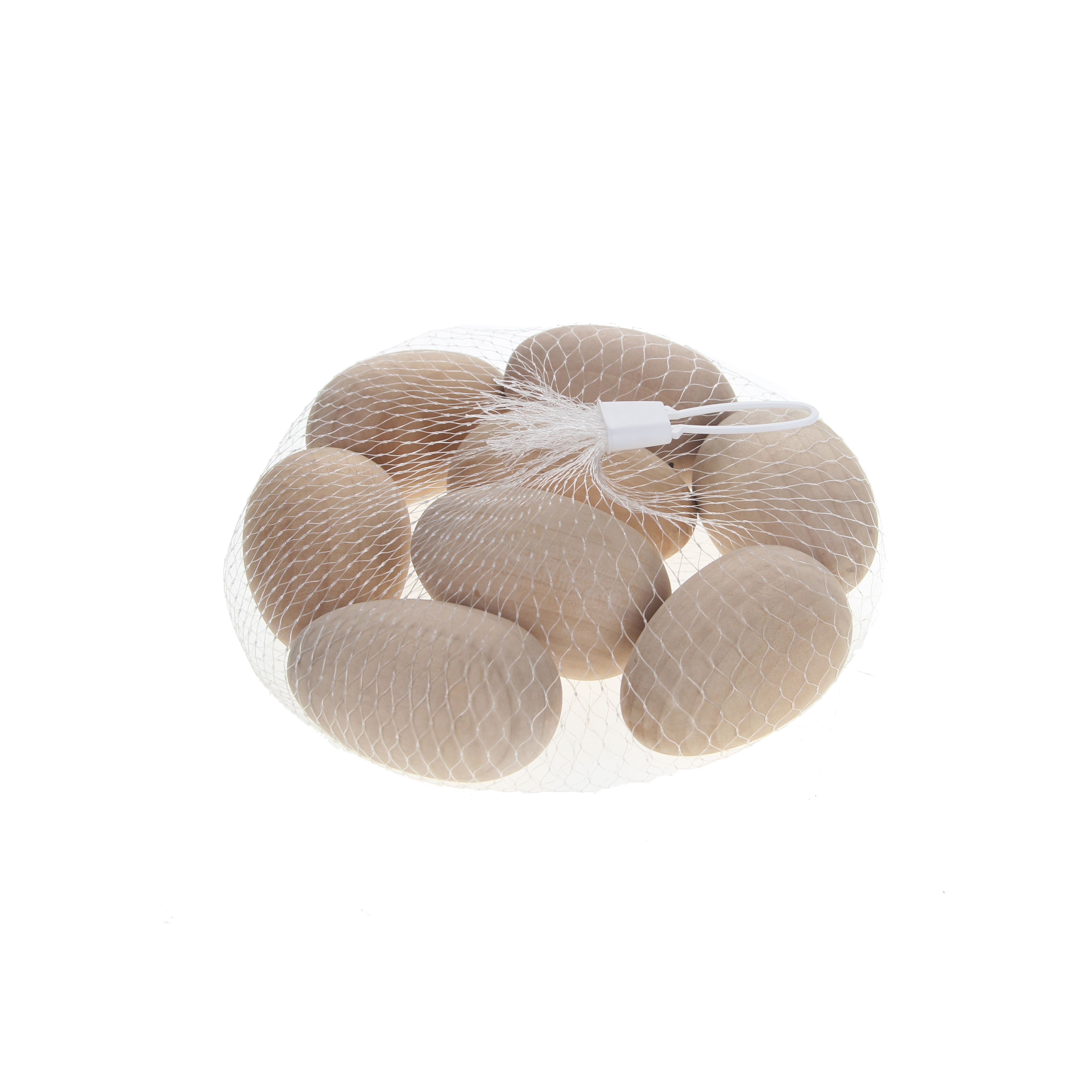 2.5&#x22; DIY Solid Wood Eggs, 8ct. by Make Market&#xAE;