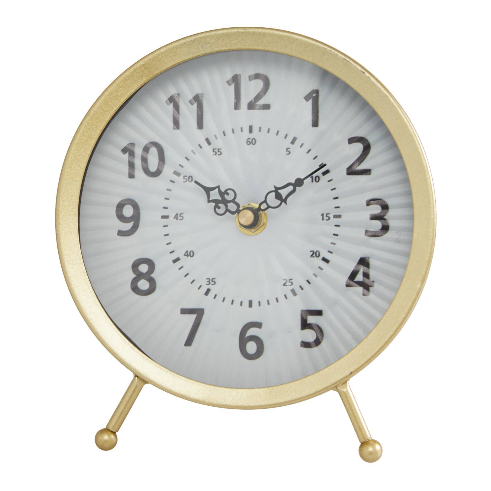 7" Gold Metal Modern Clock Set