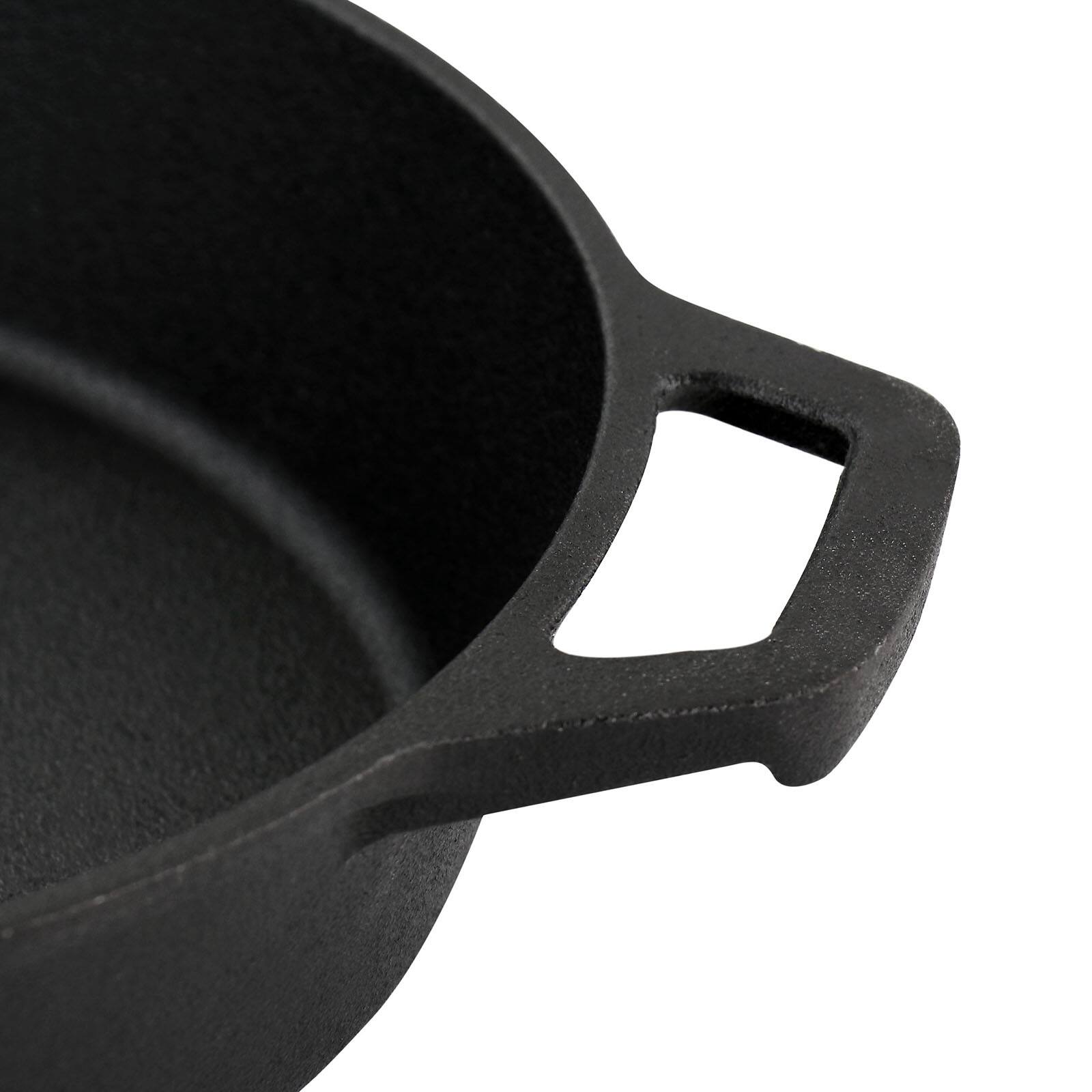 MegaChef 10" Round Black Preseasoned Cast Iron Frying Pan