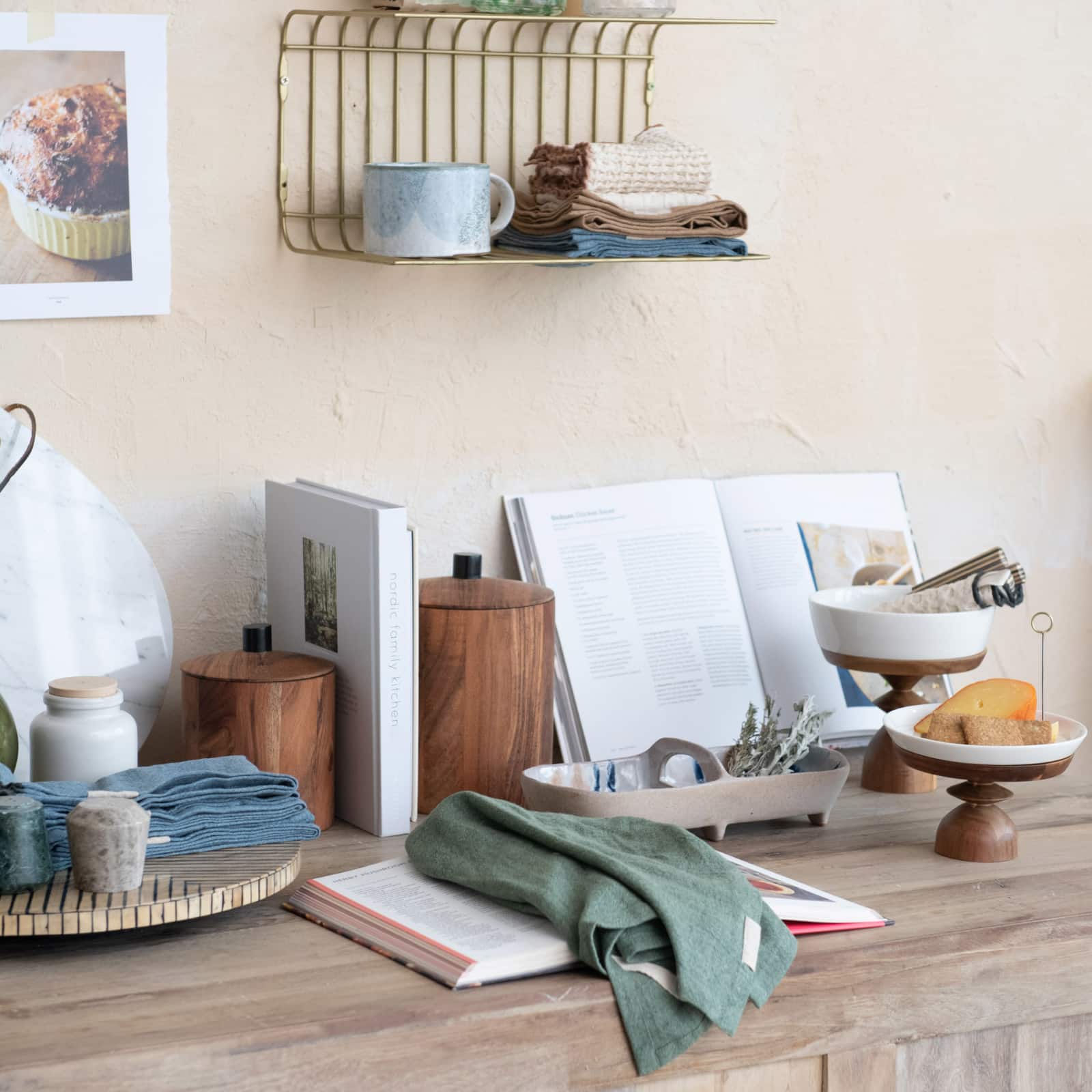 Hello Honey® 11.5" Multicolor Abstract Line Stoneware Server