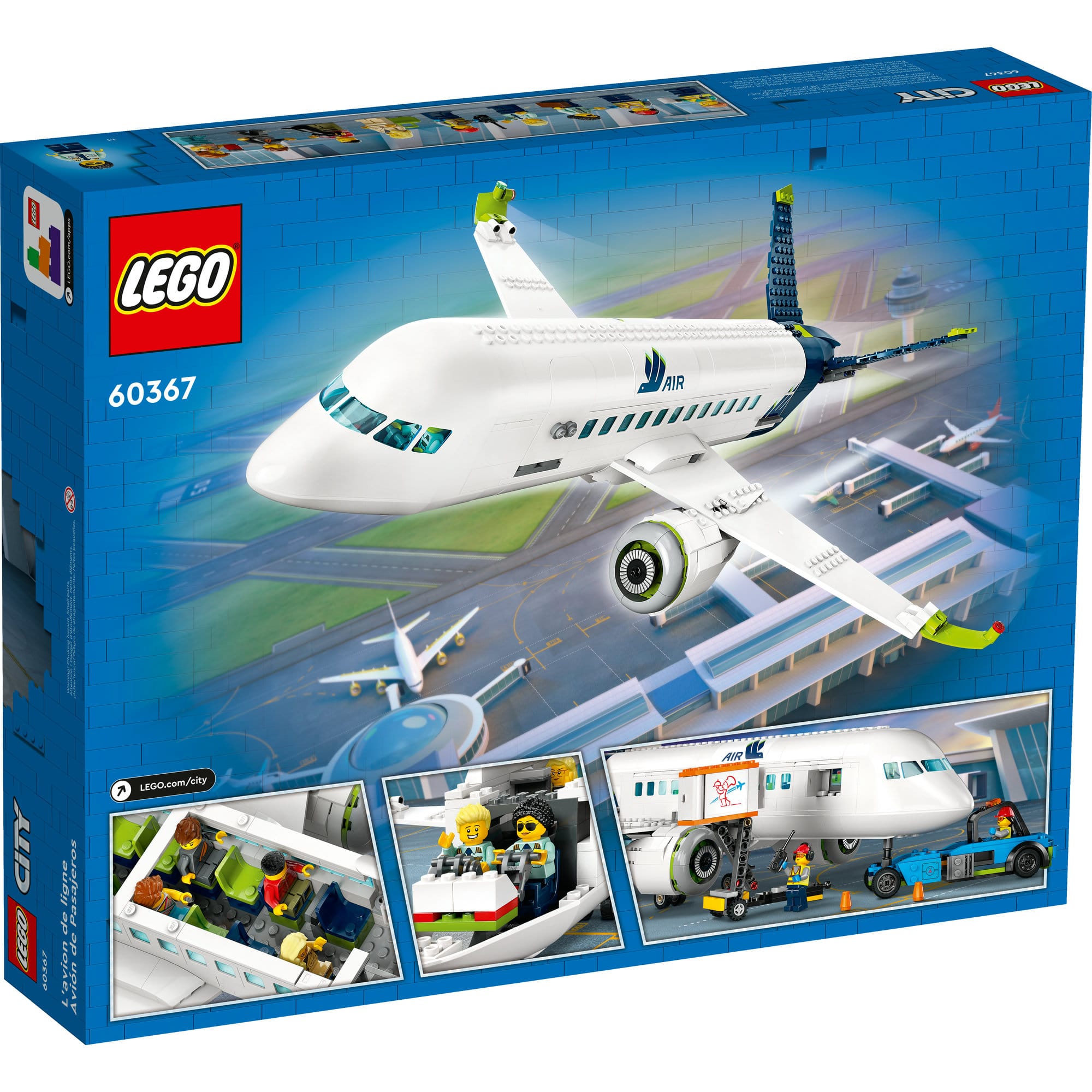 LEGO® City Passenger Airplane 60367 Building Toy Set (930 Pieces)